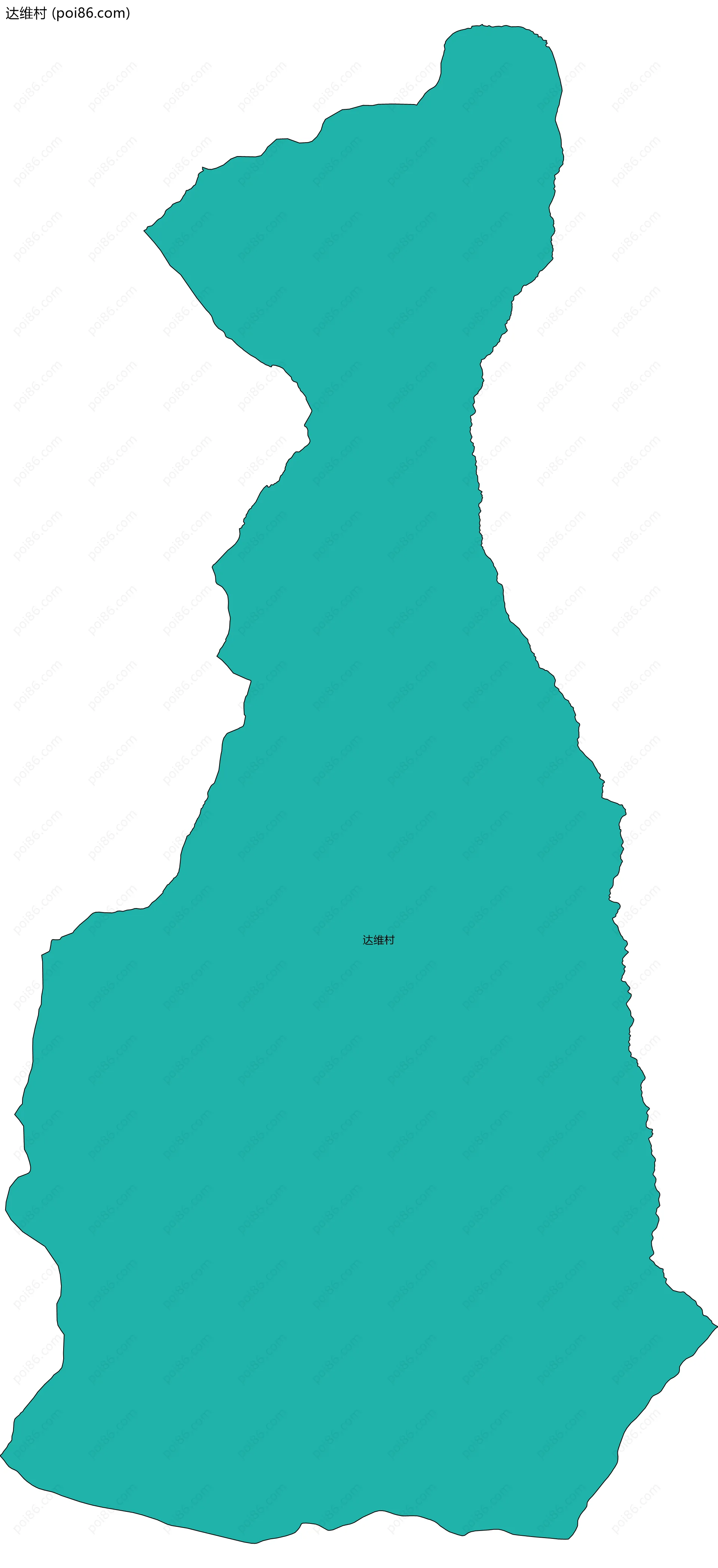 达维村边界地图