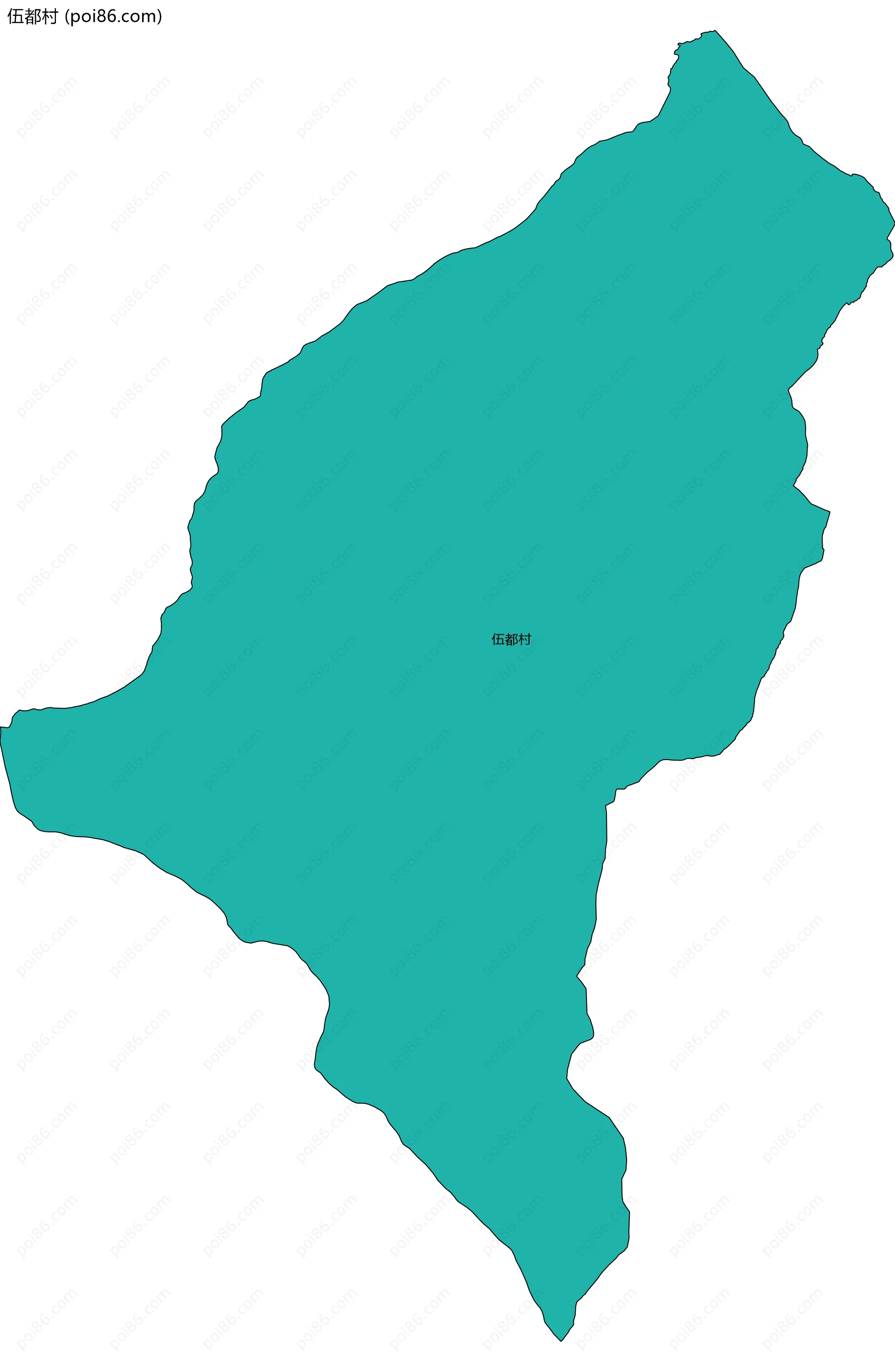 伍都村边界地图