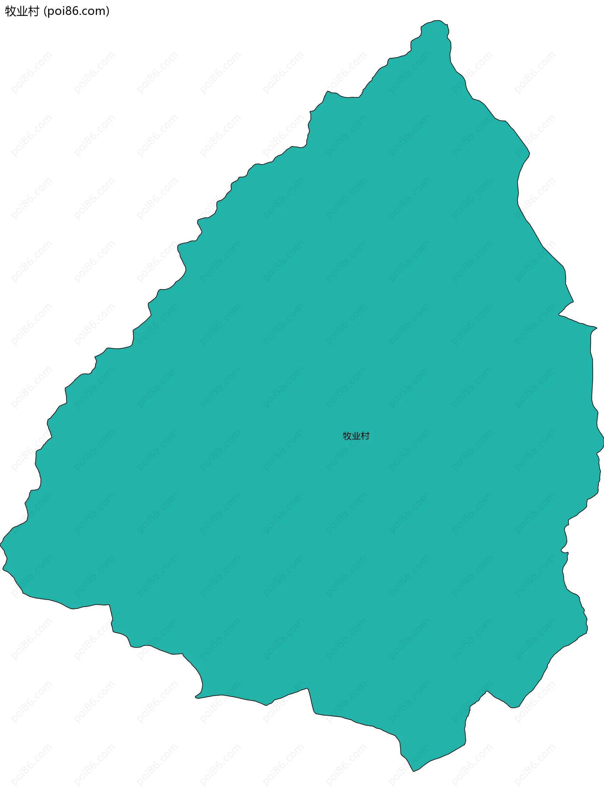 牧业村边界地图