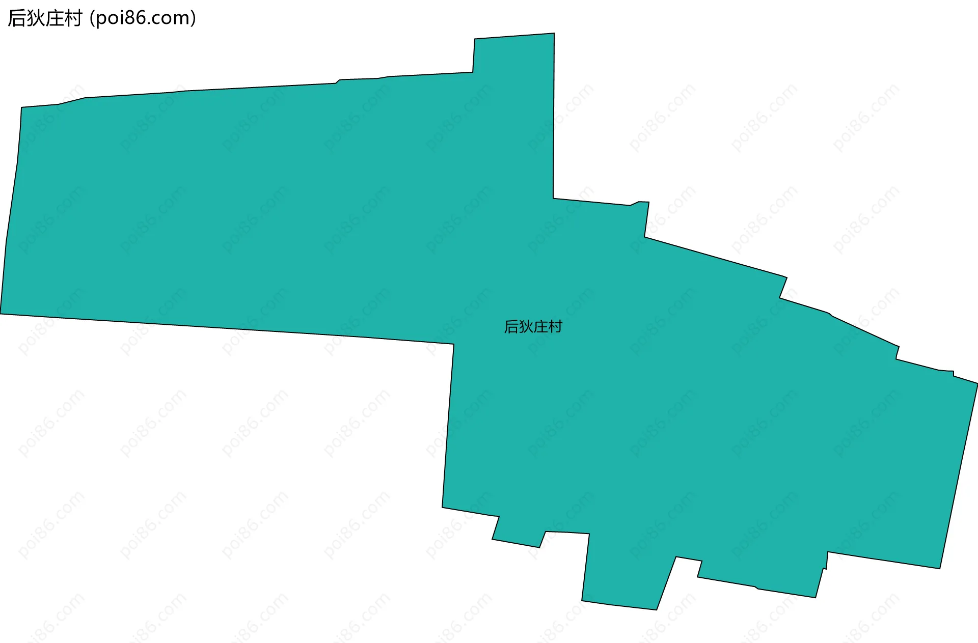 后狄庄村边界地图