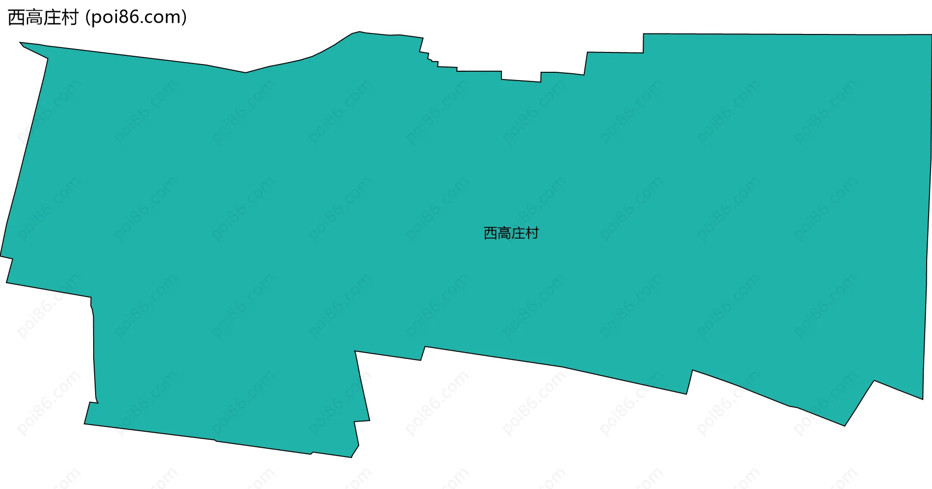 西高庄村边界地图