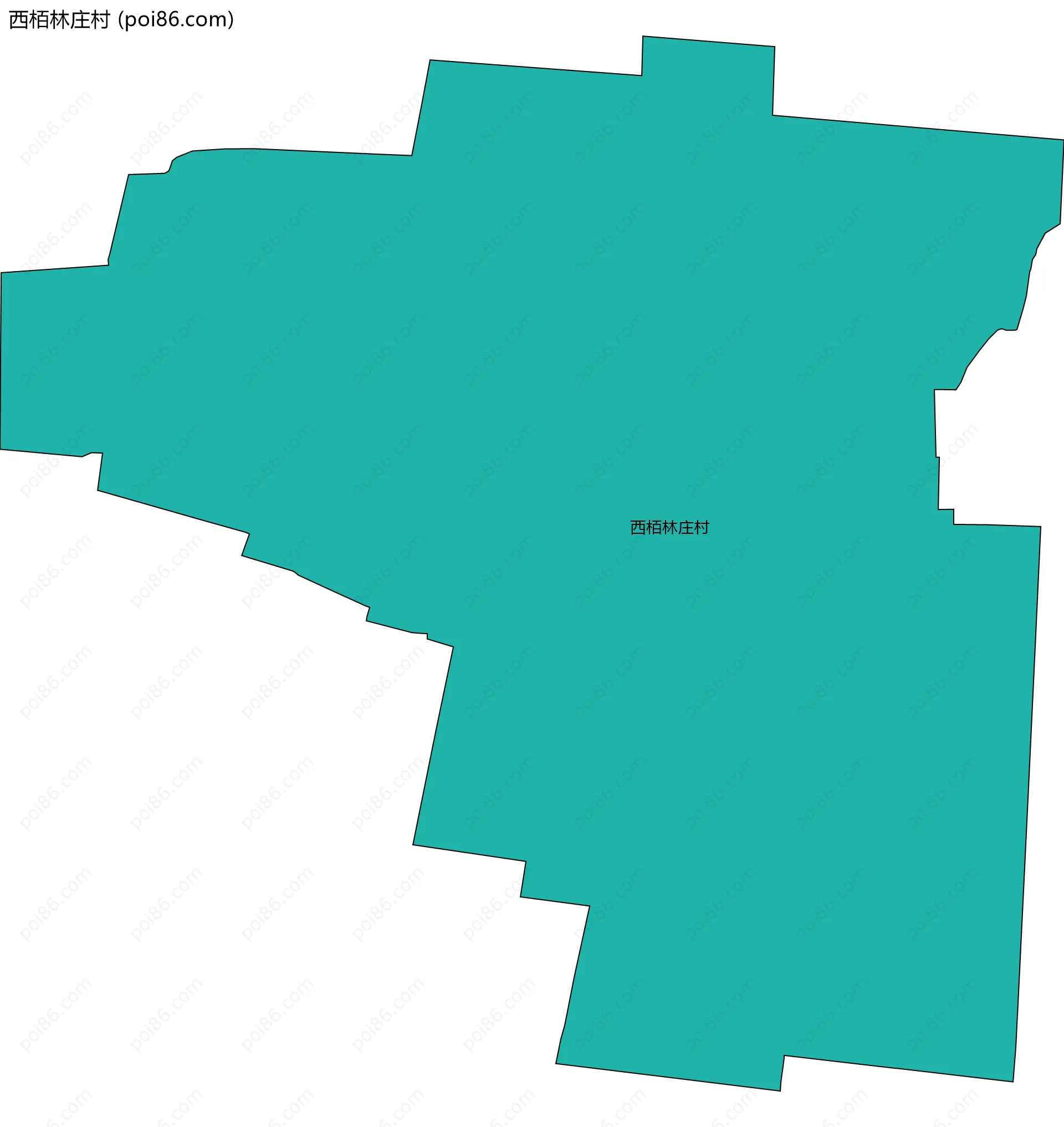 西栢林庄村边界地图