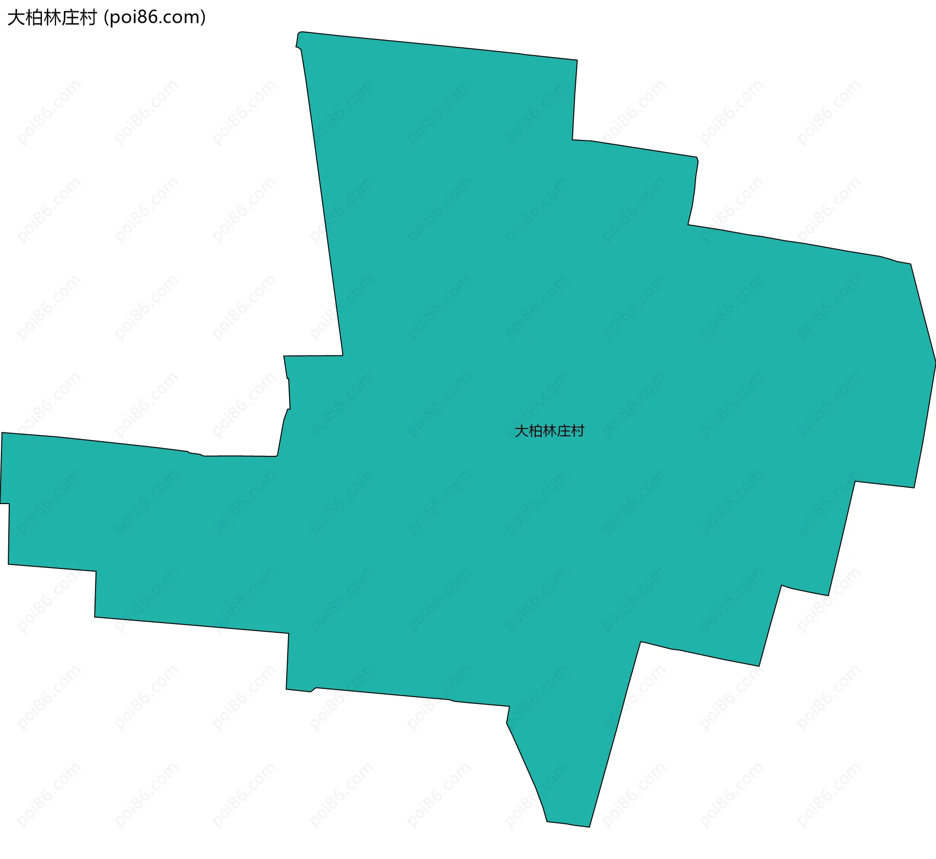 大柏林庄村边界地图