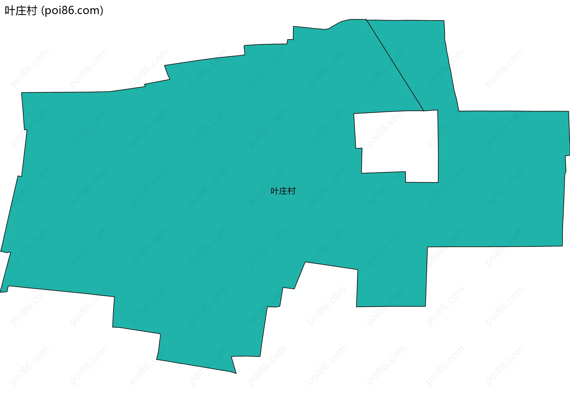 叶庄村边界地图