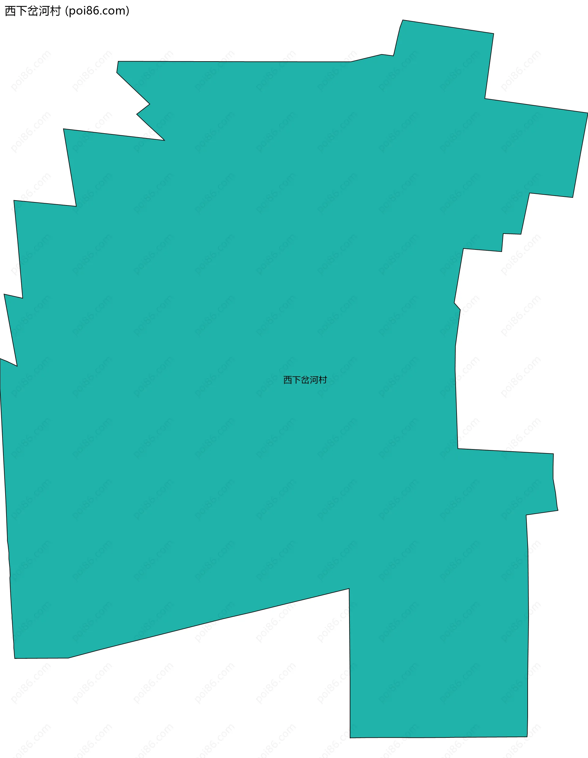 西下岔河村边界地图