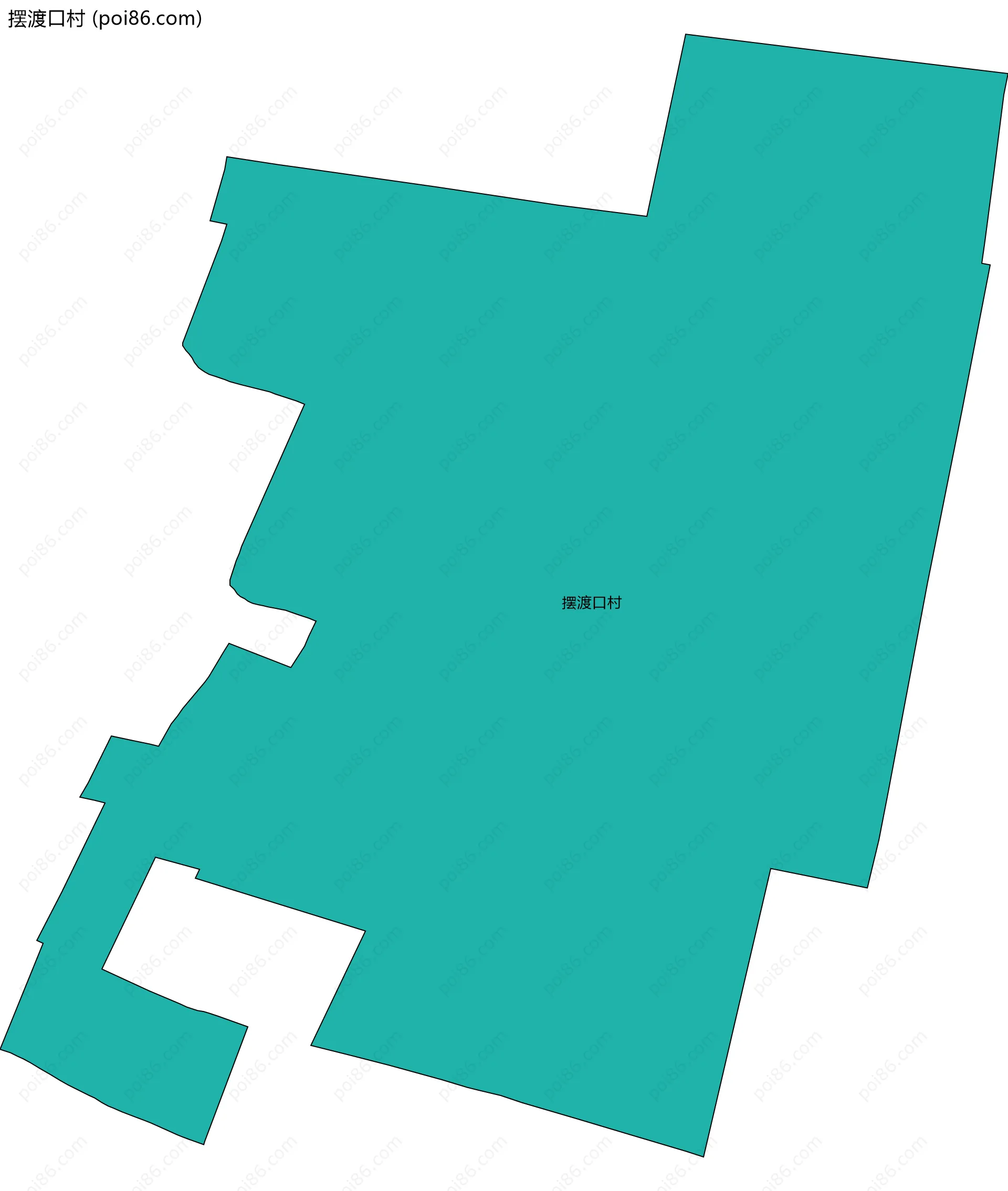 摆渡口村边界地图