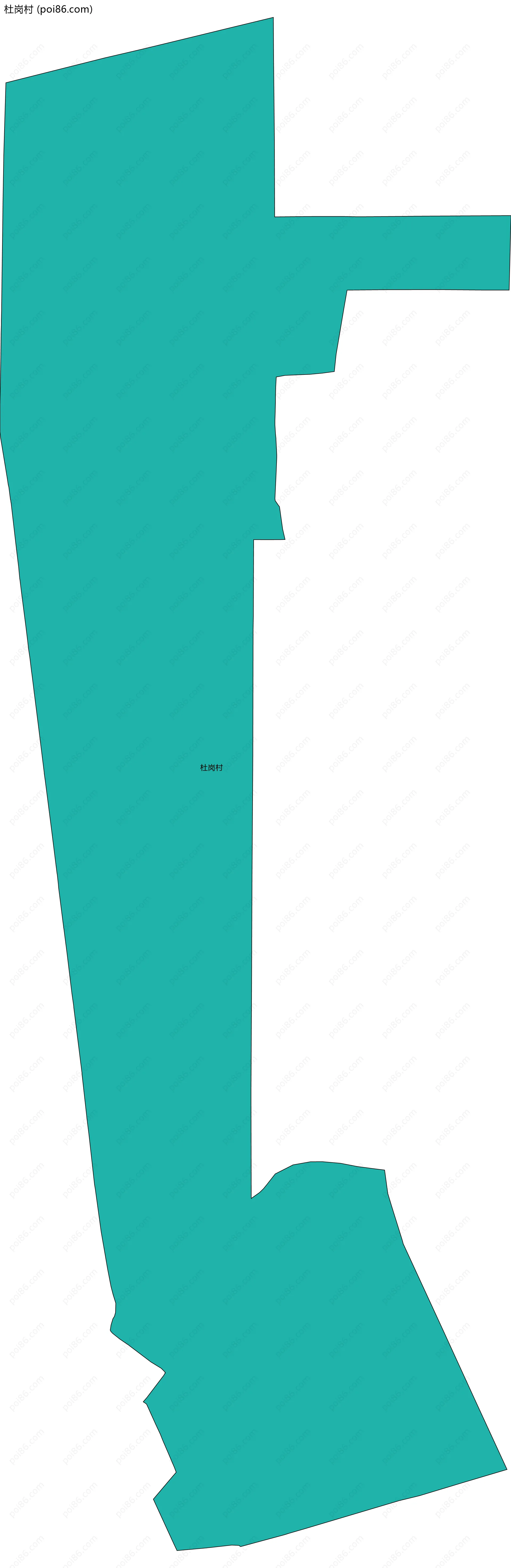 杜岗村边界地图