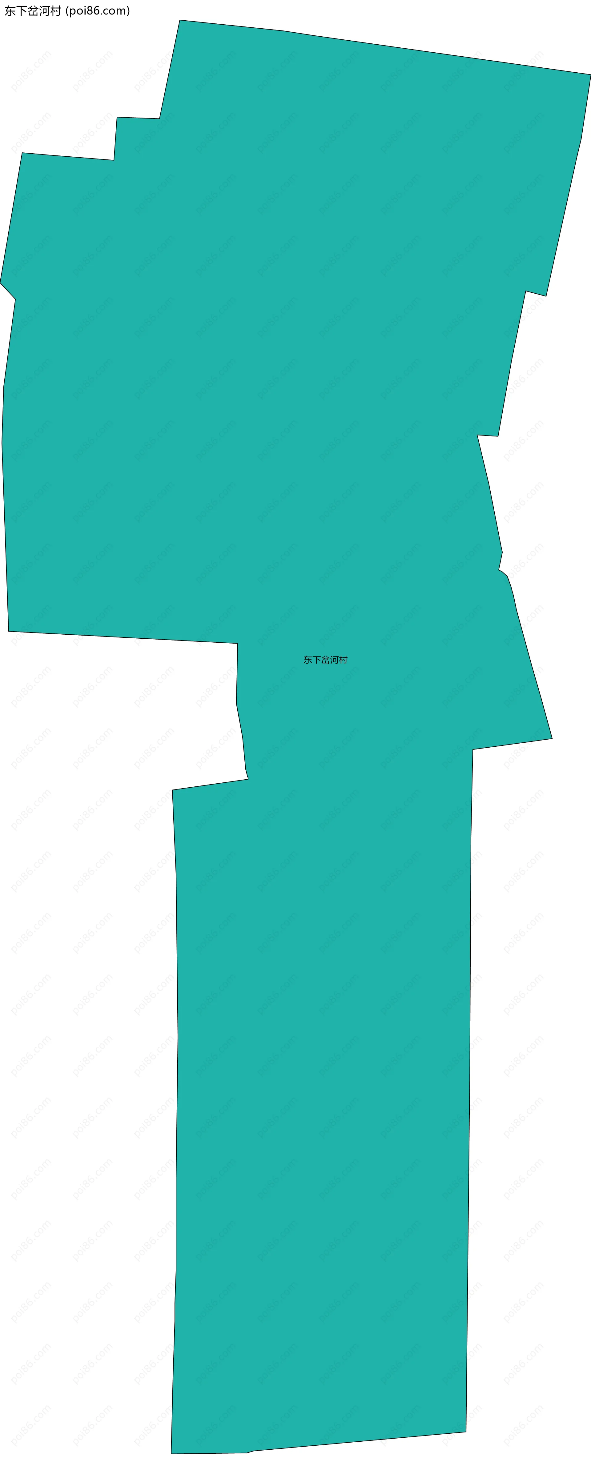 东下岔河村边界地图