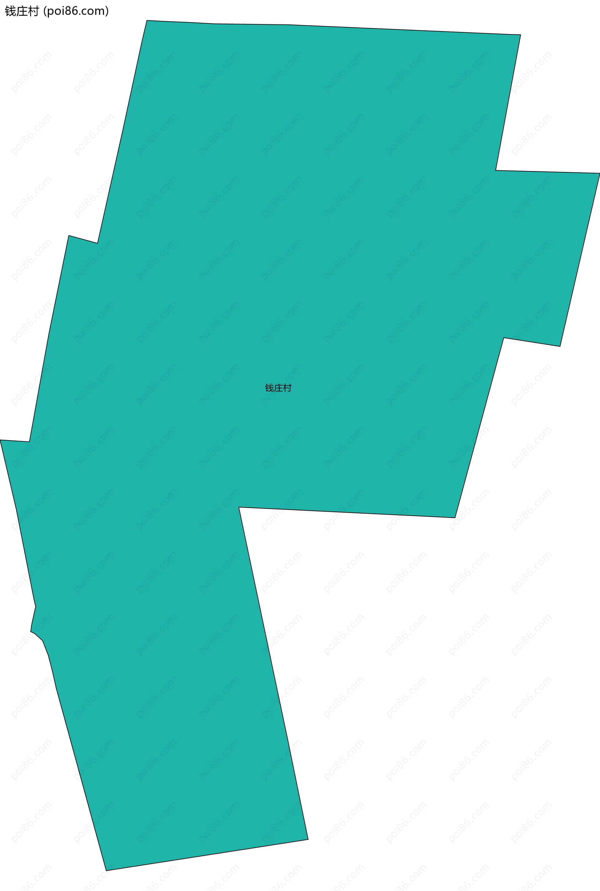 钱庄村边界地图