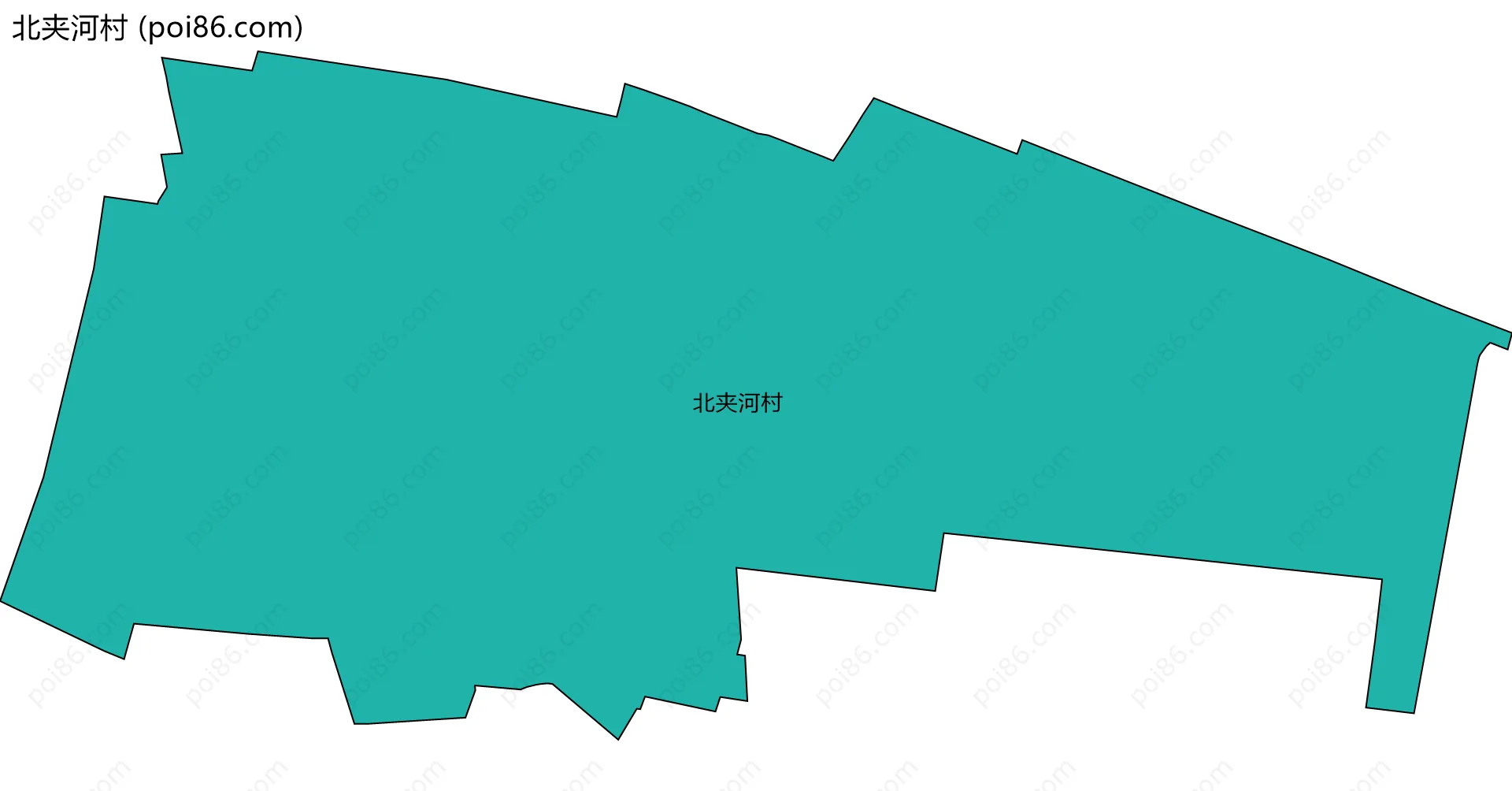 北夹河村边界地图