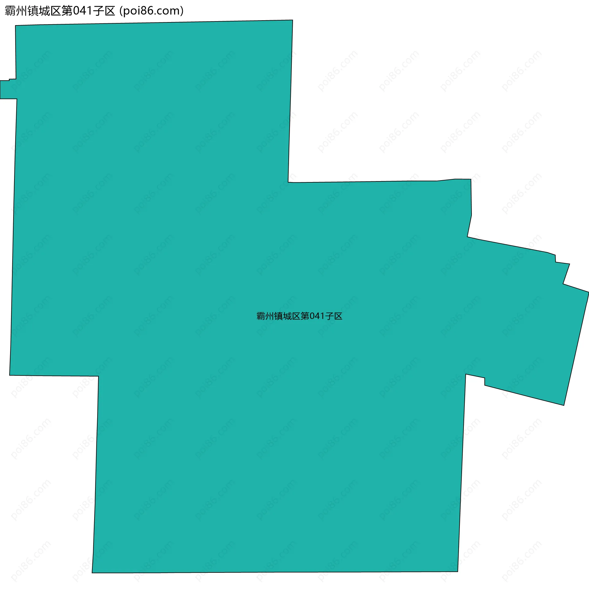 霸州镇城区第041子区边界地图