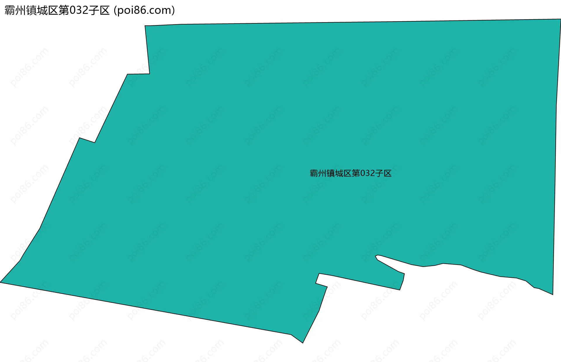 霸州镇城区第032子区边界地图