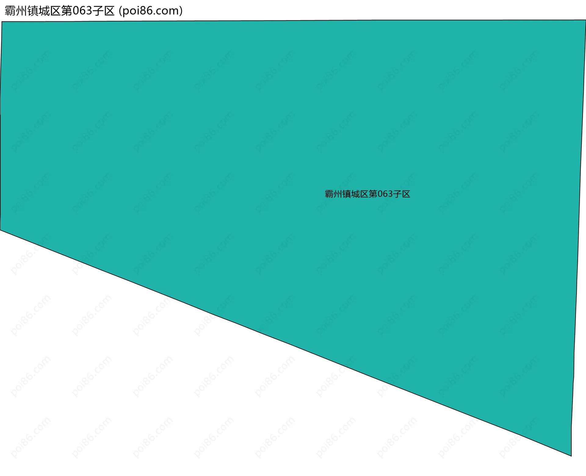 霸州镇城区第063子区边界地图