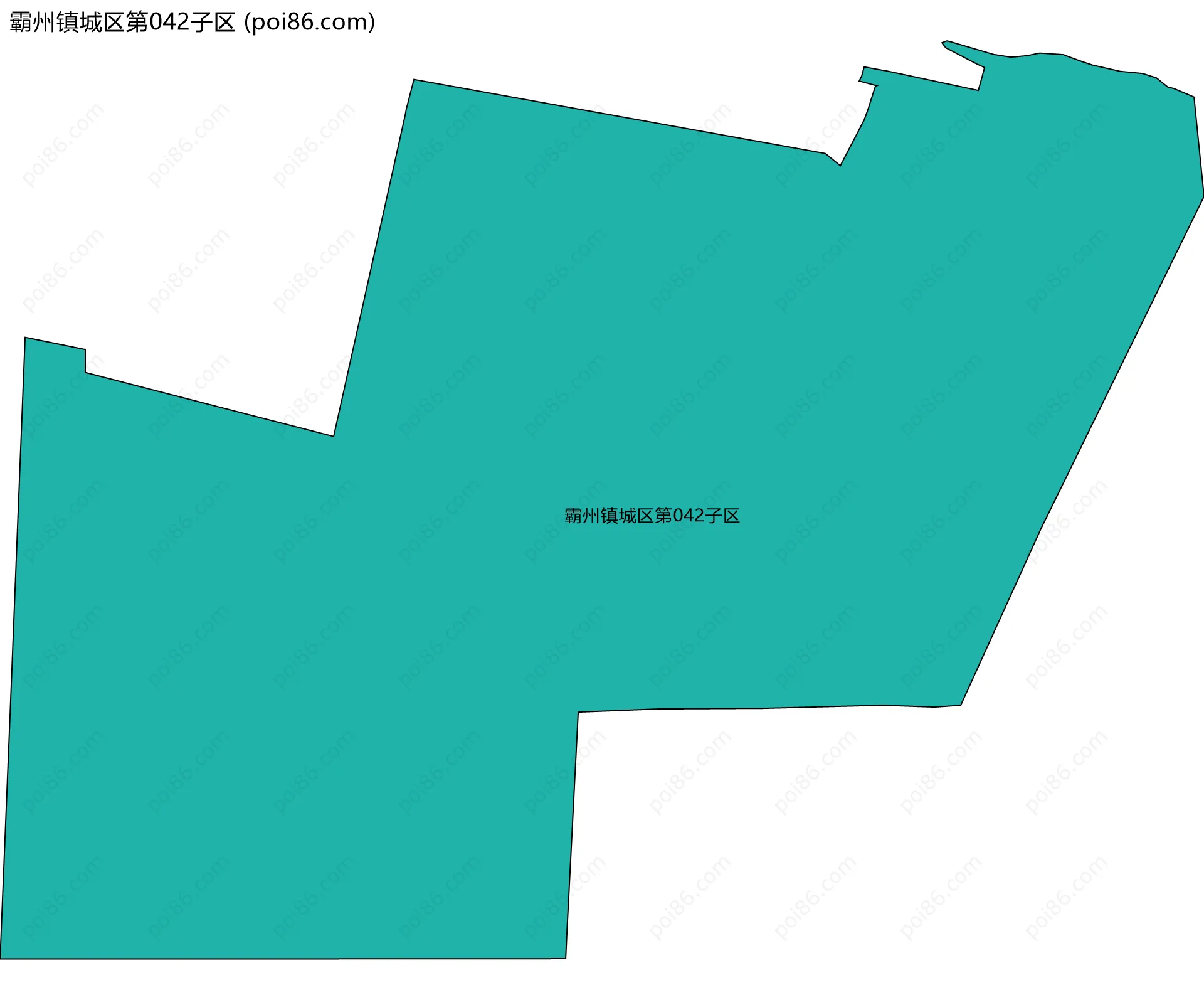 霸州镇城区第042子区边界地图