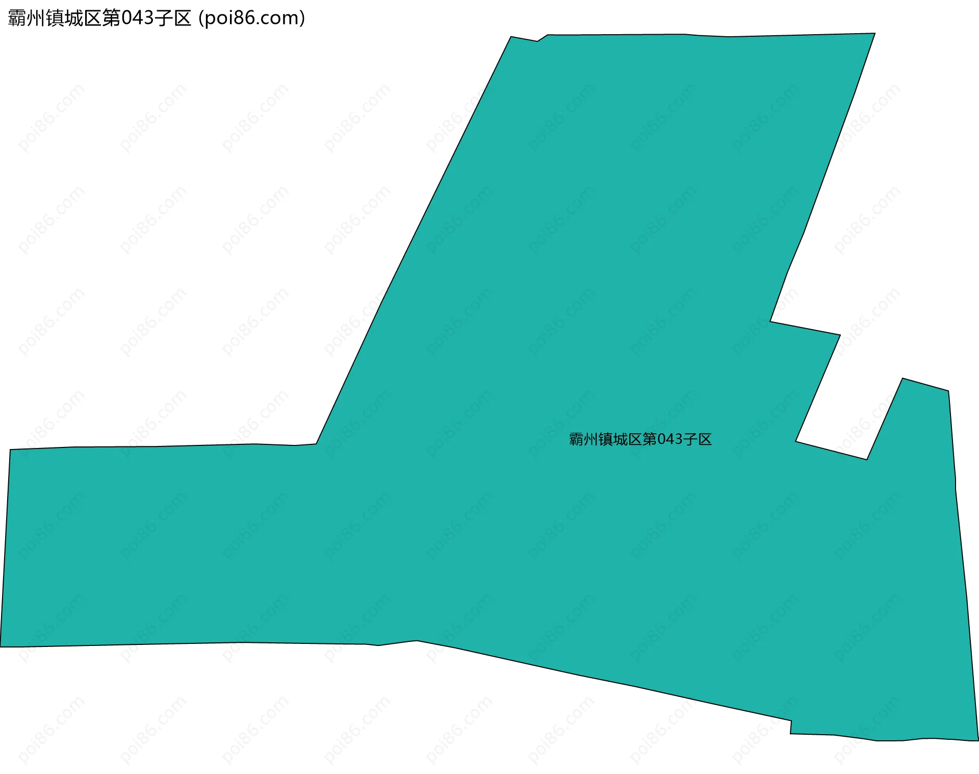霸州镇城区第043子区边界地图