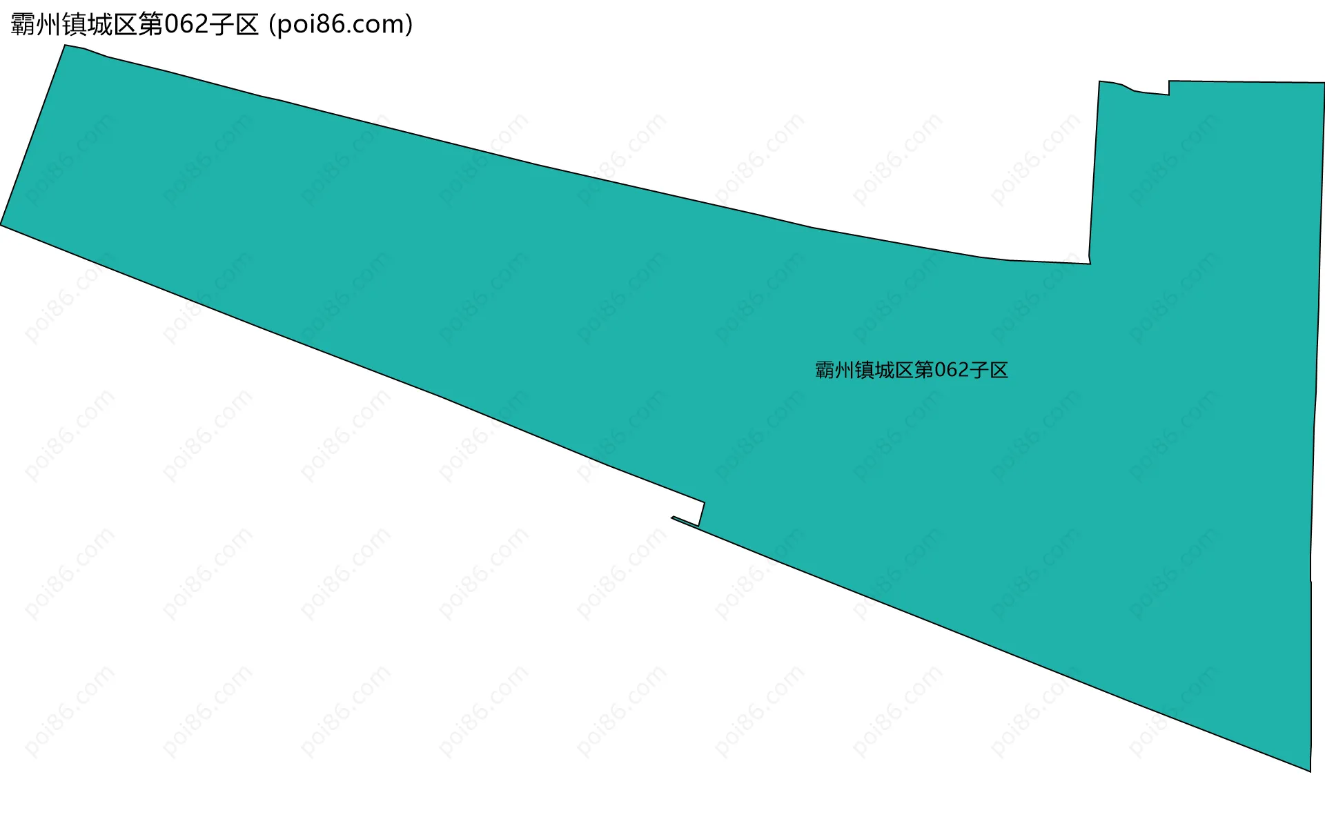 霸州镇城区第062子区边界地图