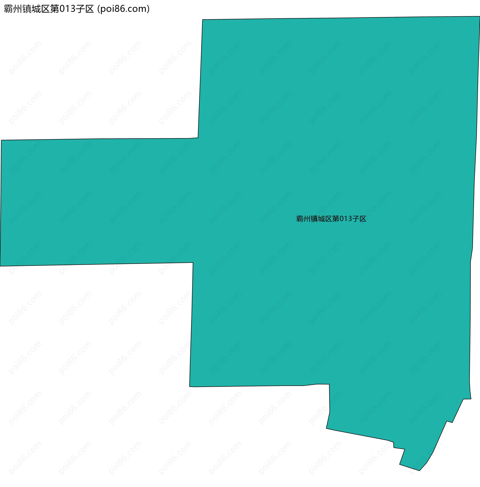 霸州镇城区第013子区边界地图