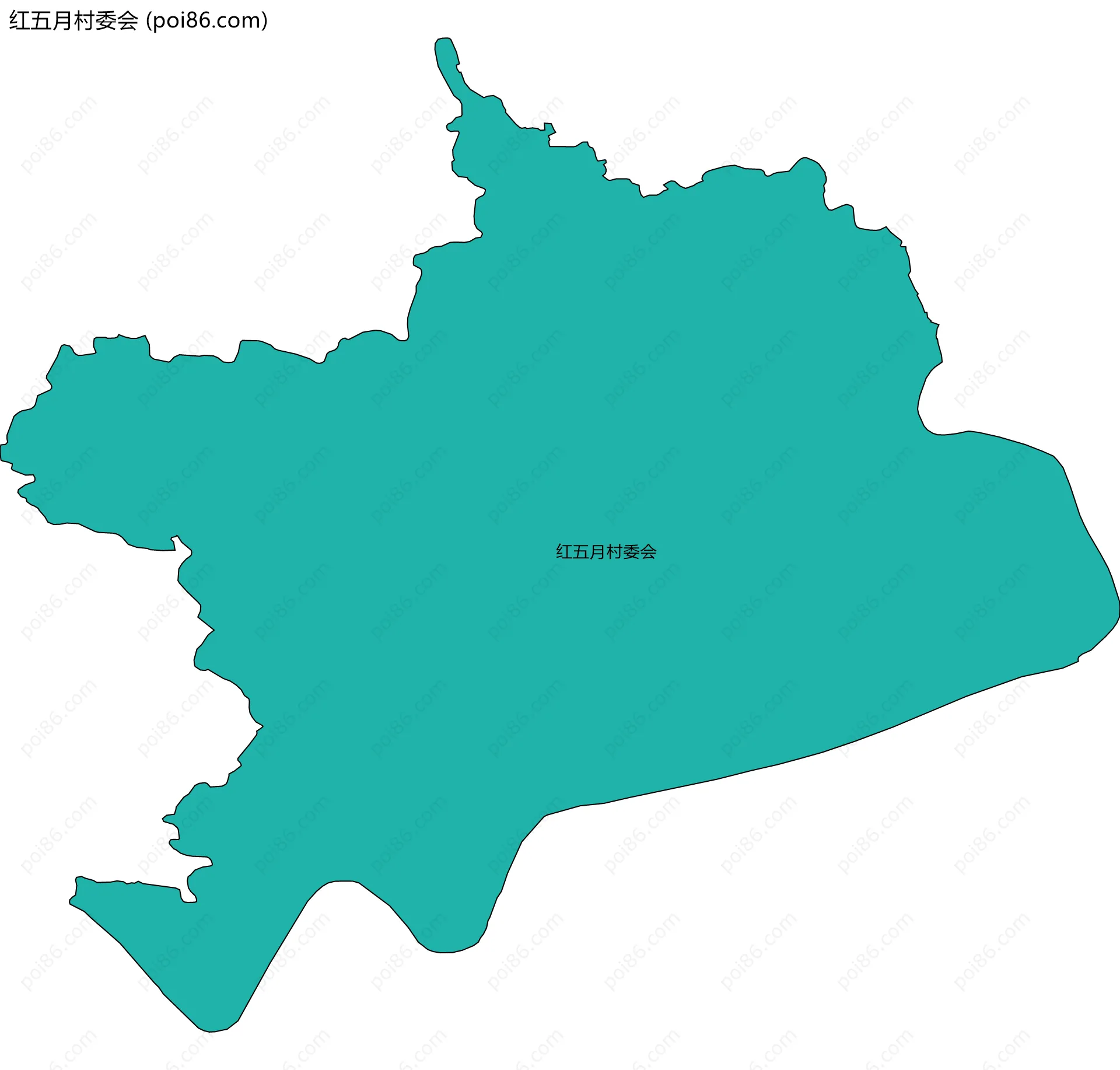 红五月村委会边界地图