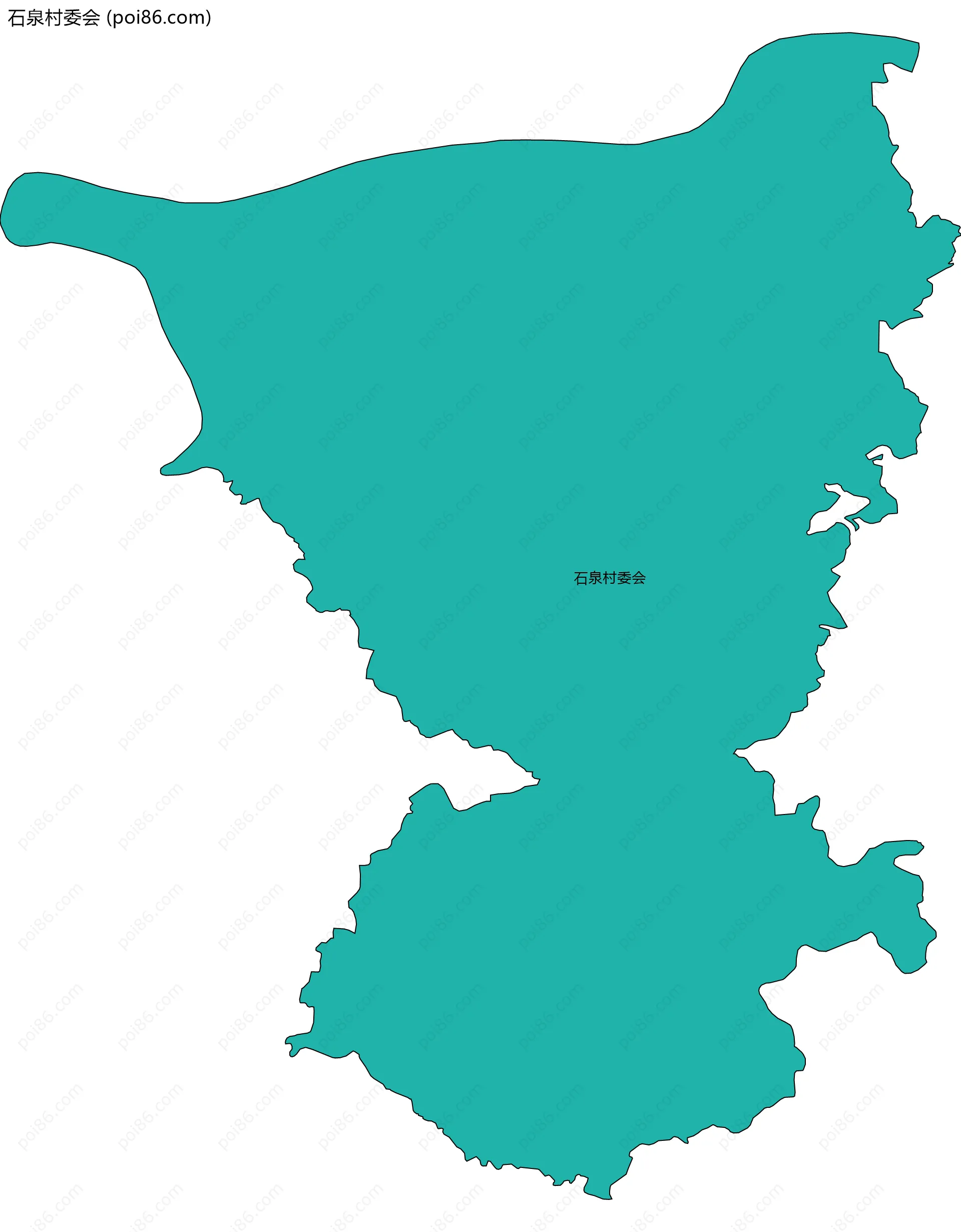 石泉村委会边界地图