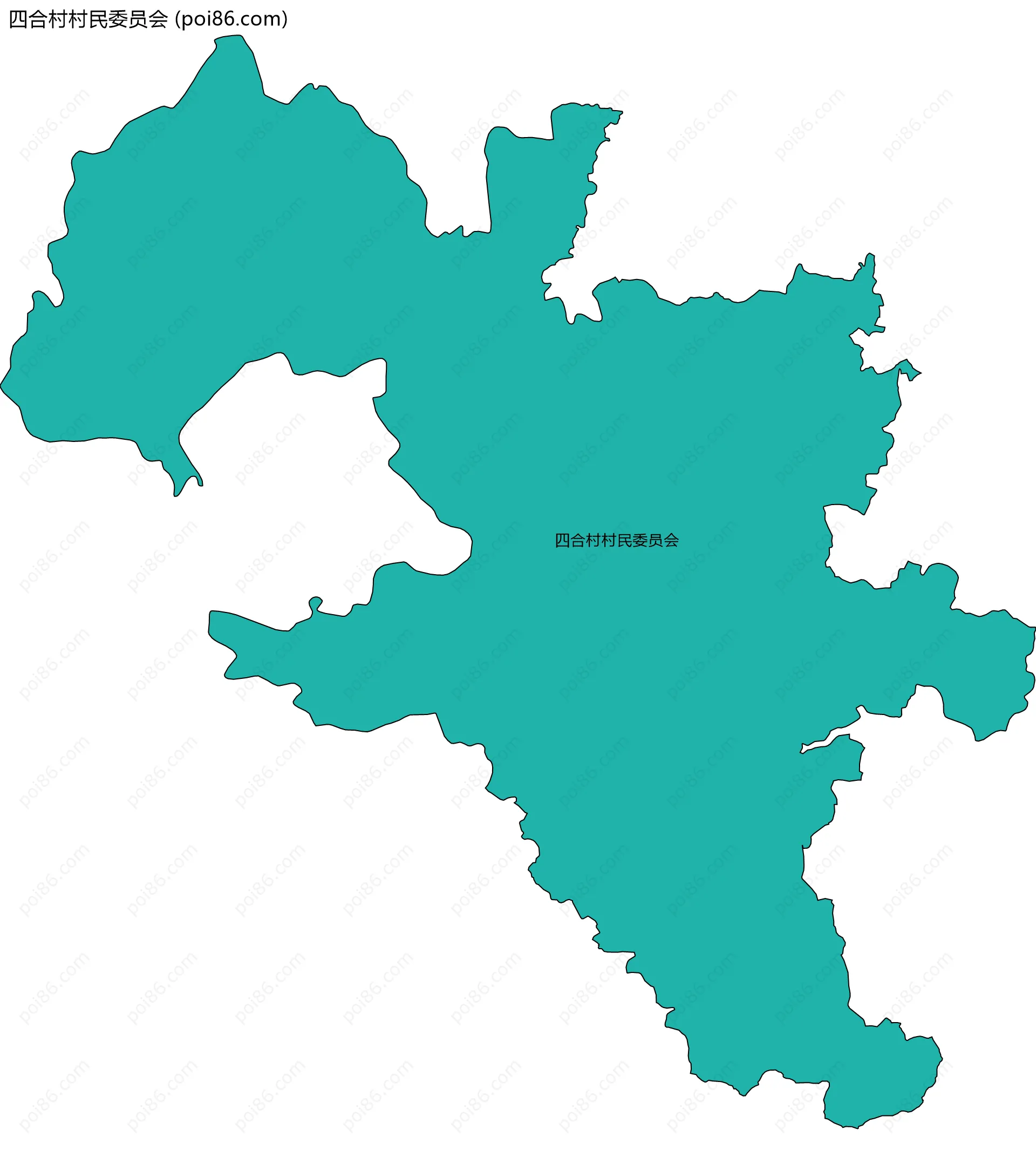 四合村村民委员会边界地图