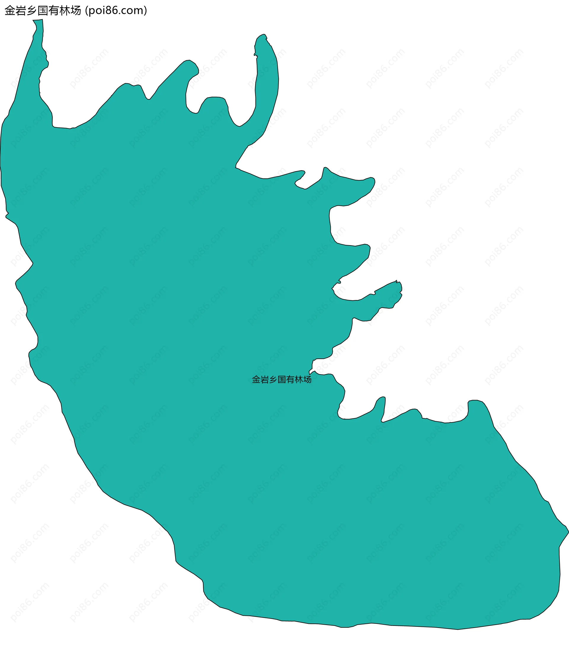 金岩乡国有林场边界地图