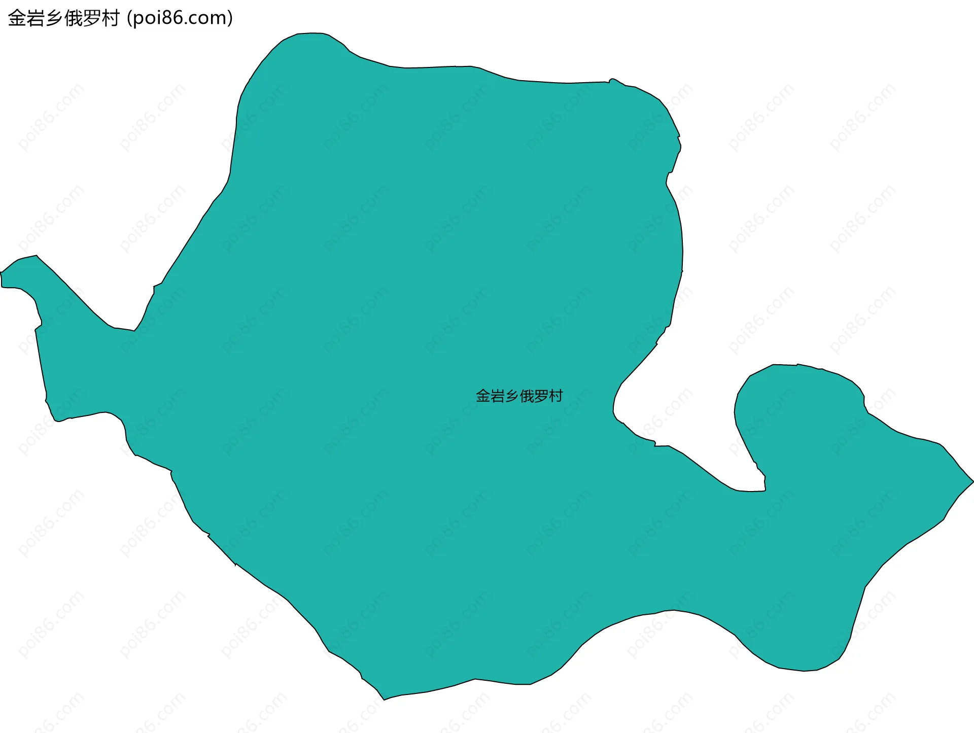 金岩乡俄罗村边界地图