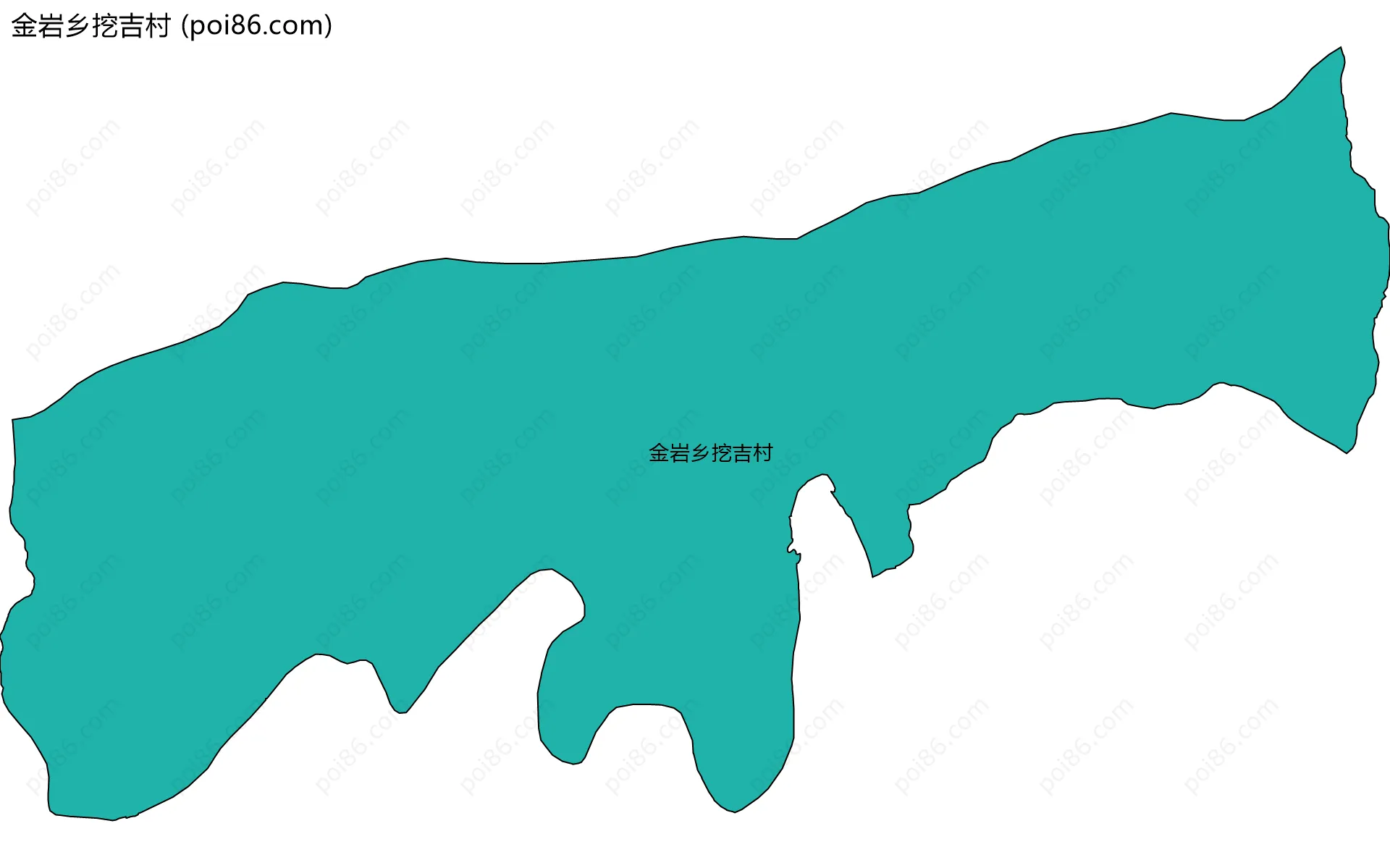 金岩乡挖吉村边界地图