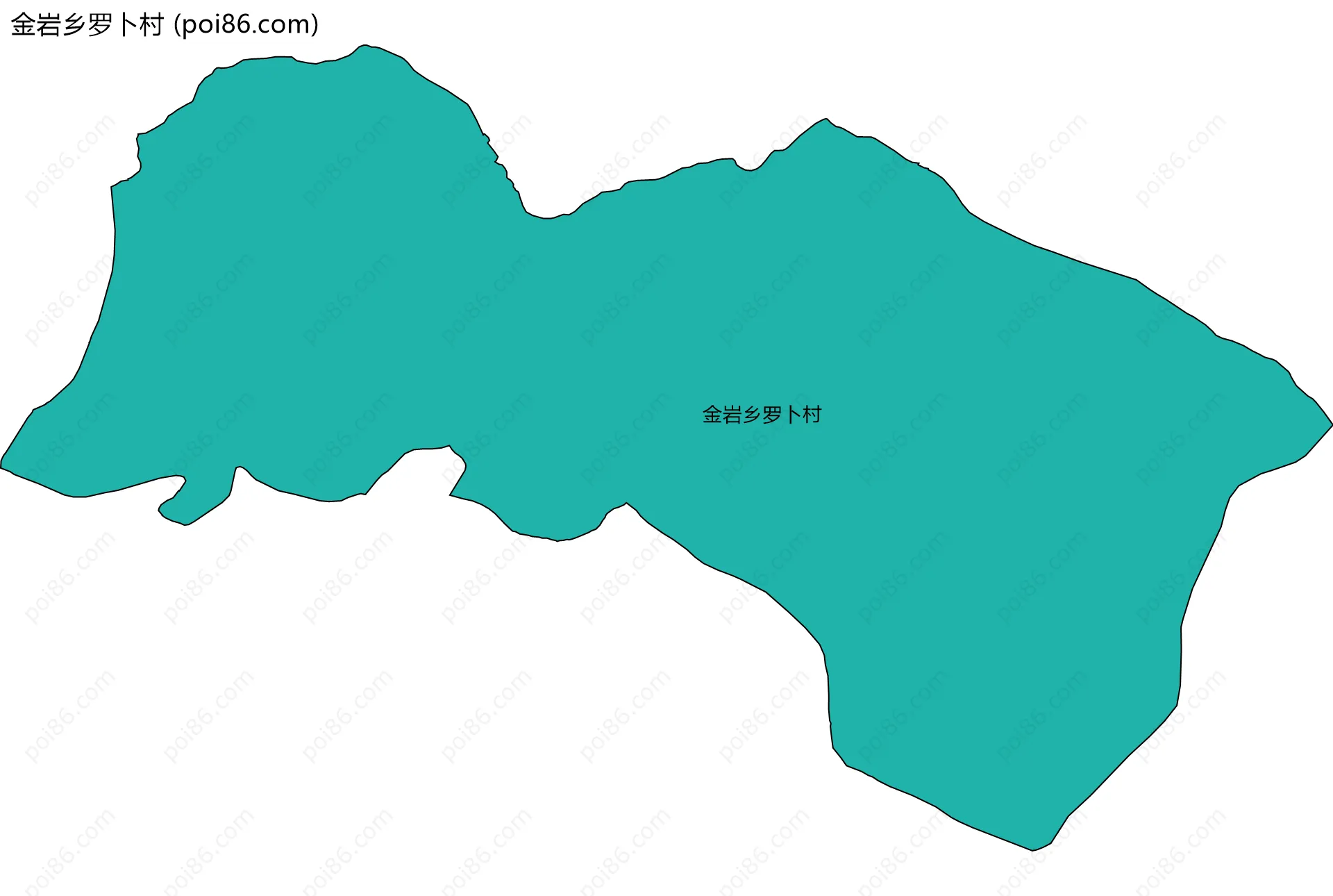 金岩乡罗卜村边界地图