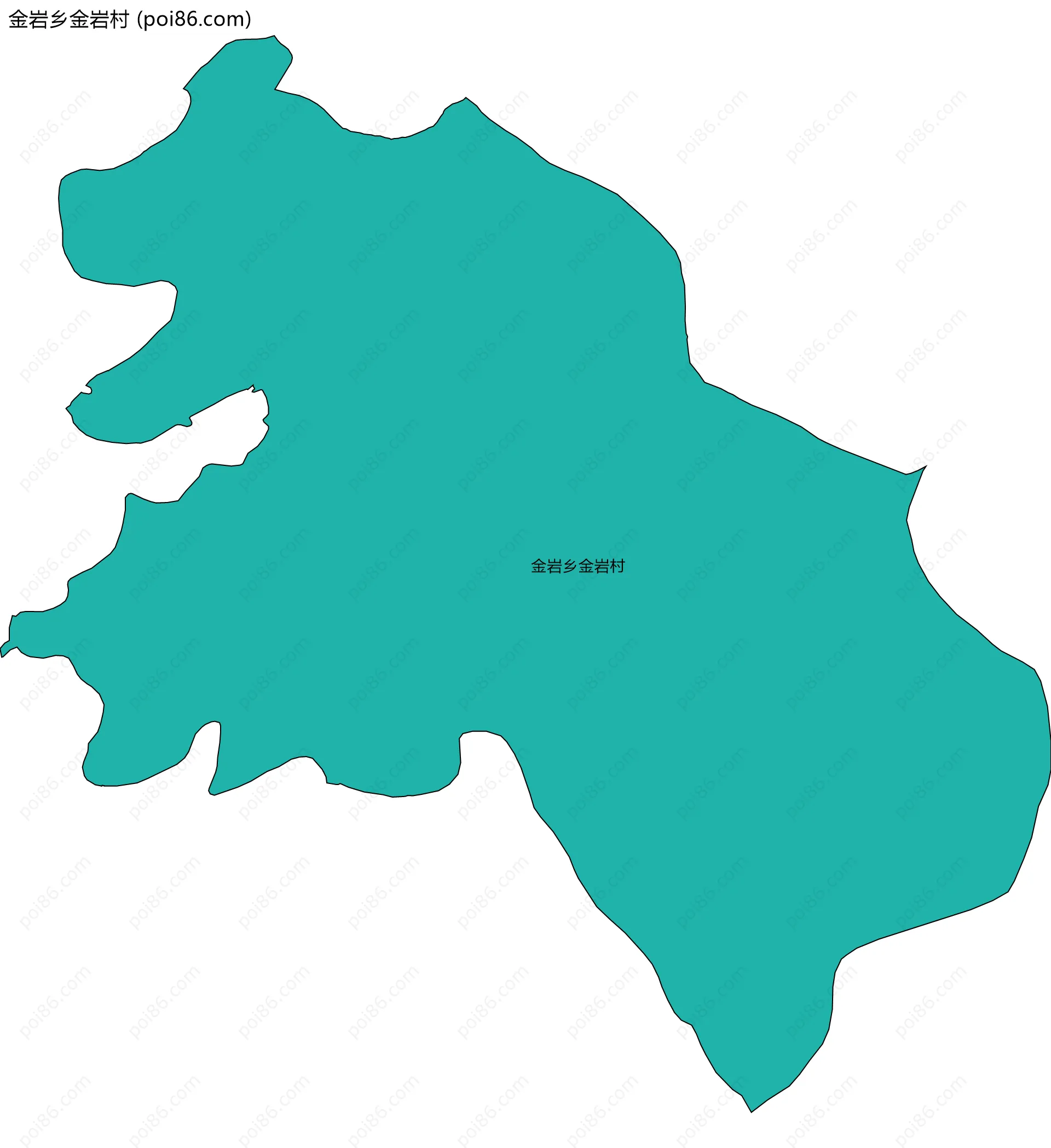 金岩乡金岩村边界地图