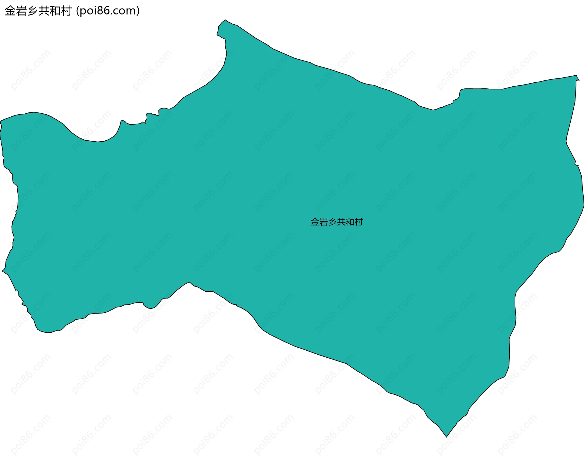 金岩乡共和村边界地图