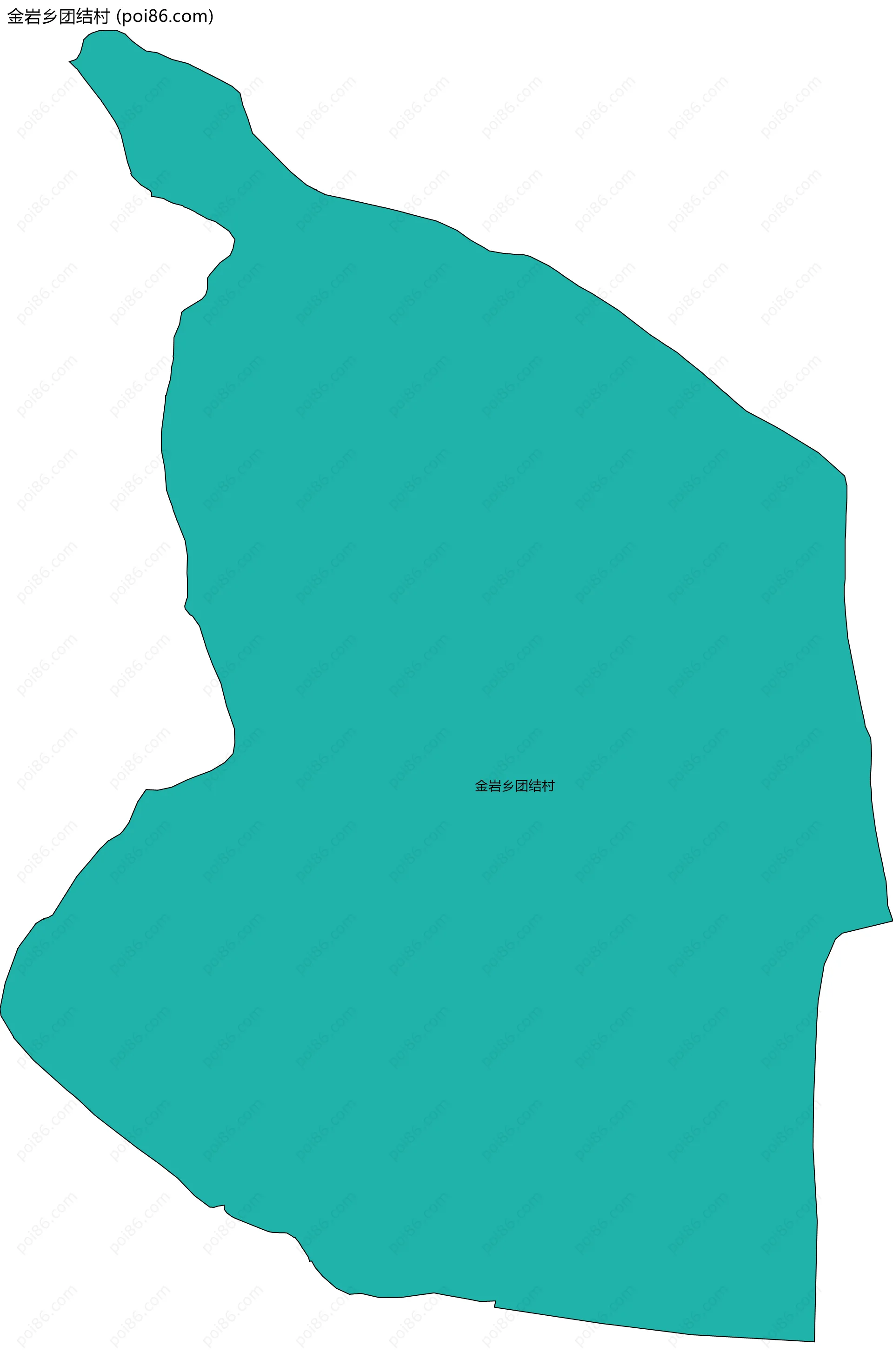 金岩乡团结村边界地图