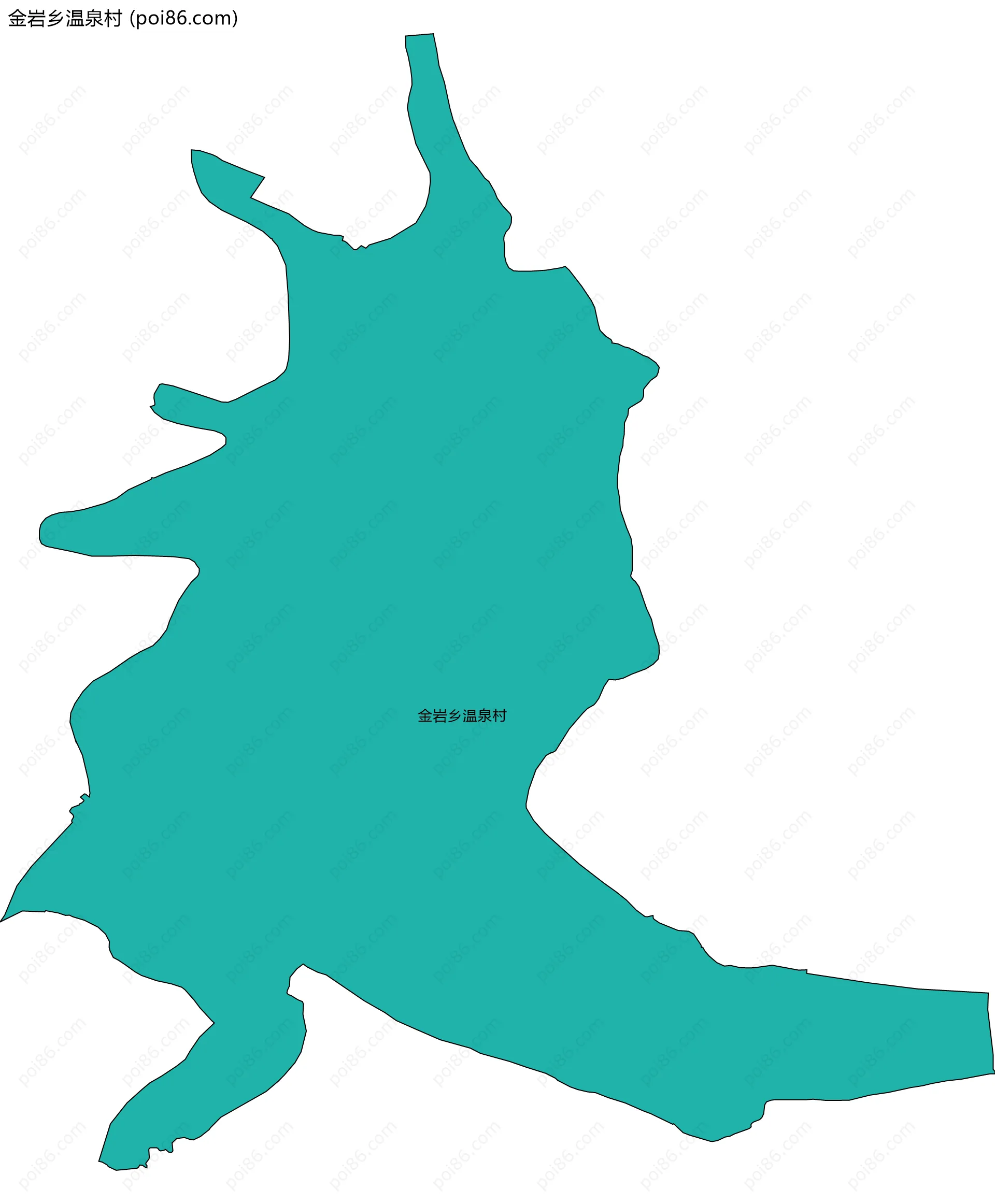 金岩乡温泉村边界地图