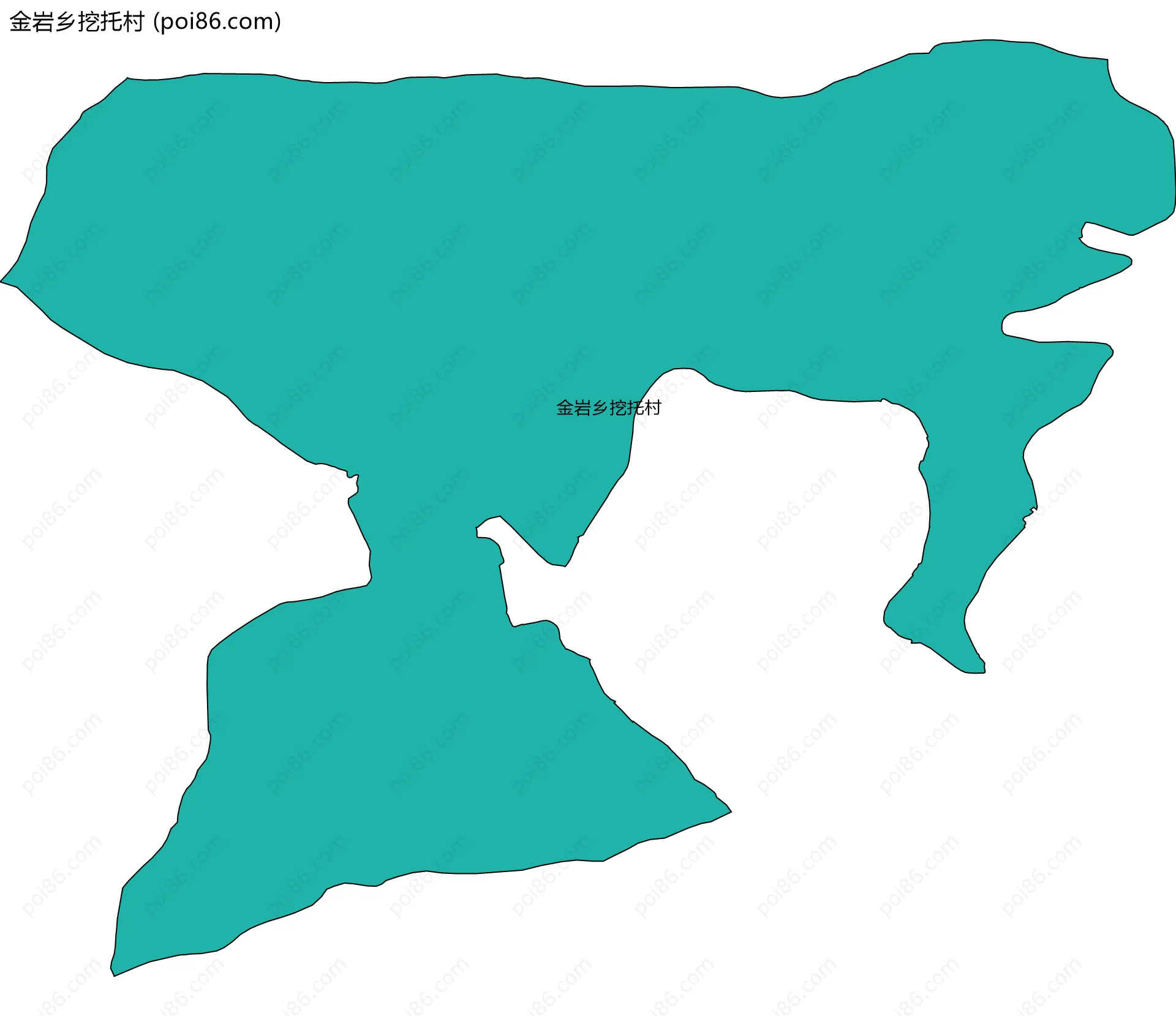 金岩乡挖托村边界地图