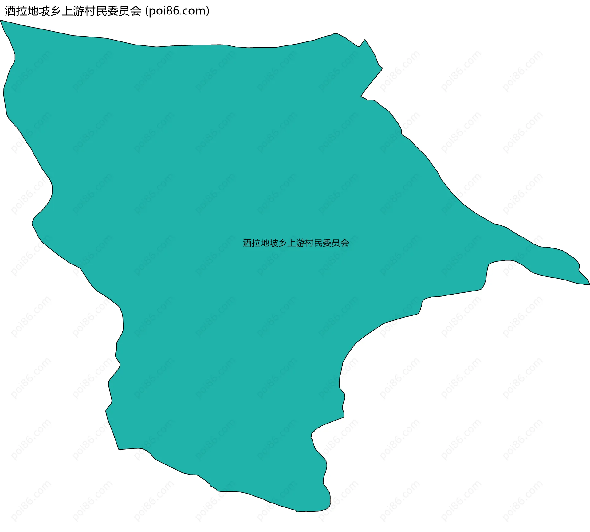 洒拉地坡乡上游村民委员会边界地图