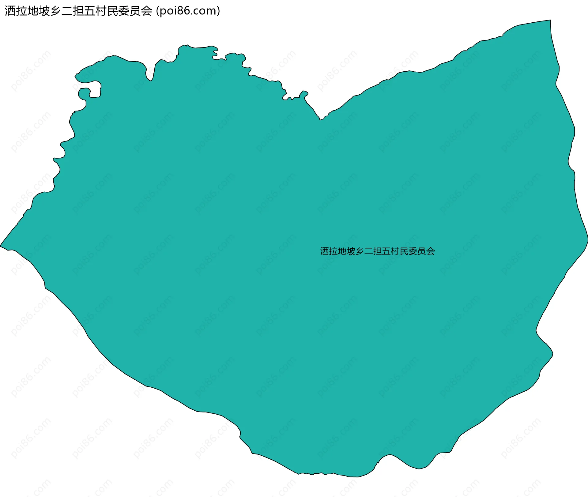 洒拉地坡乡二担五村民委员会边界地图