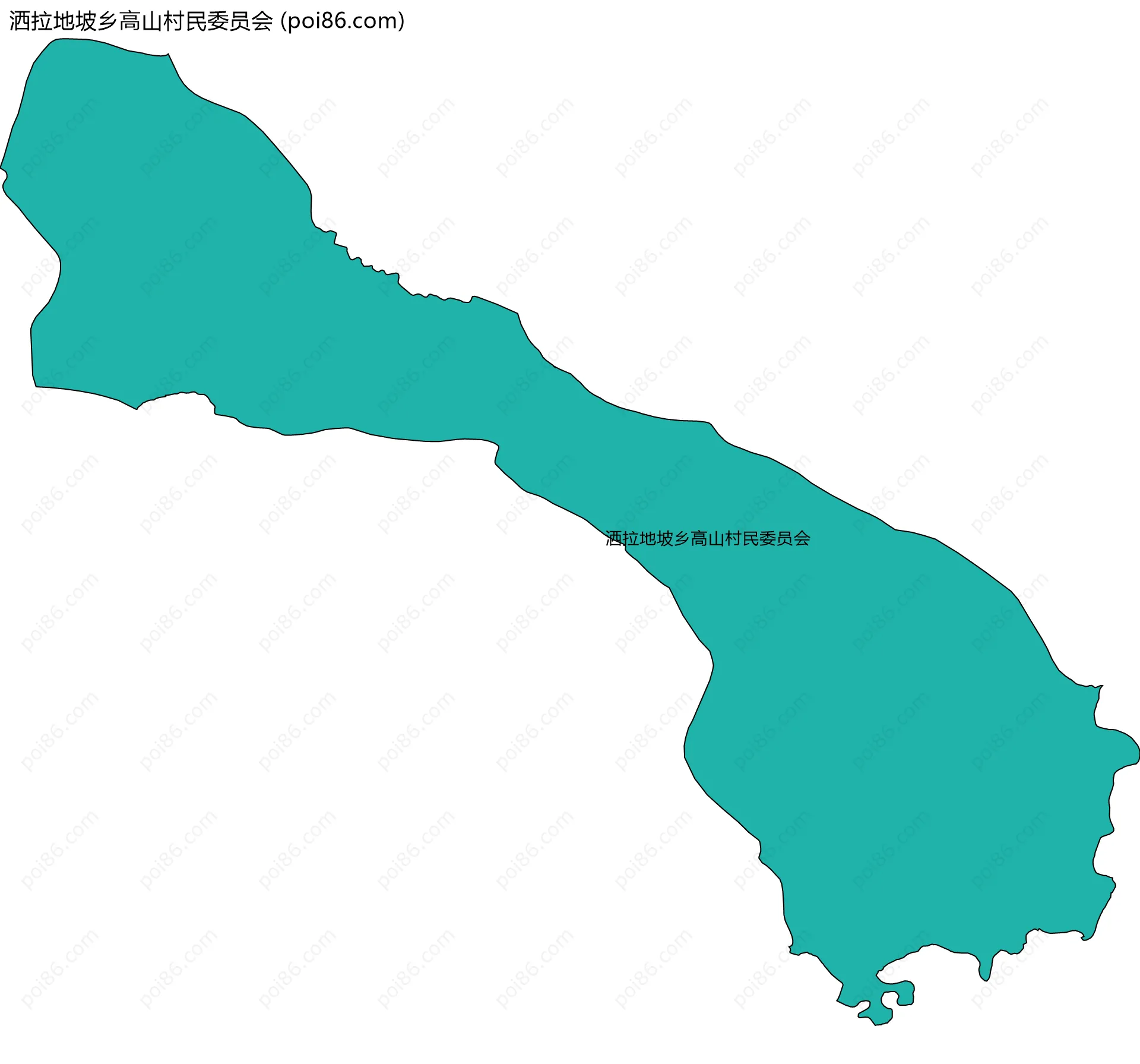 洒拉地坡乡高山村民委员会边界地图