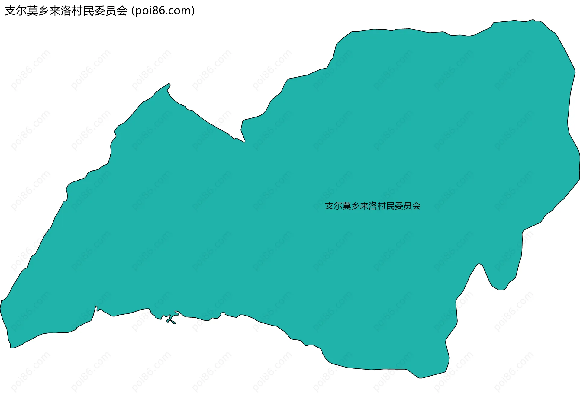 支尔莫乡来洛村民委员会边界地图