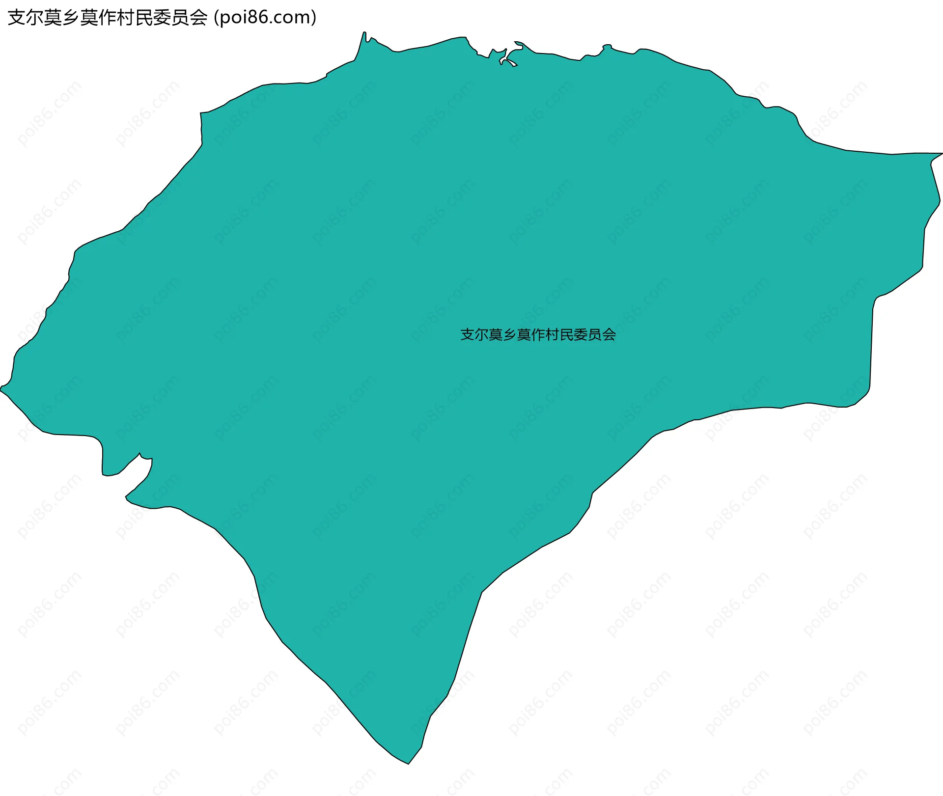 支尔莫乡莫作村民委员会边界地图