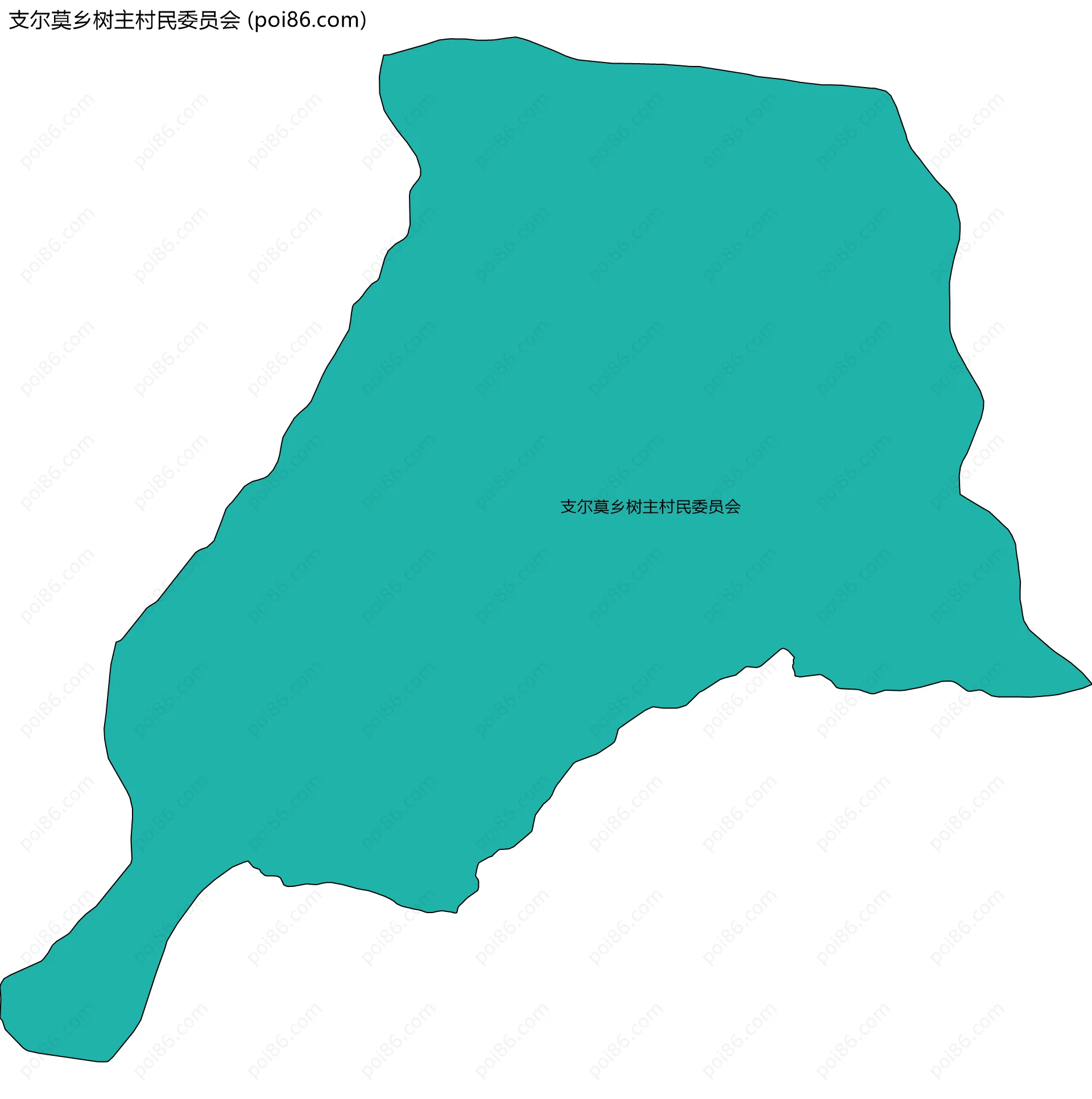 支尔莫乡树主村民委员会边界地图