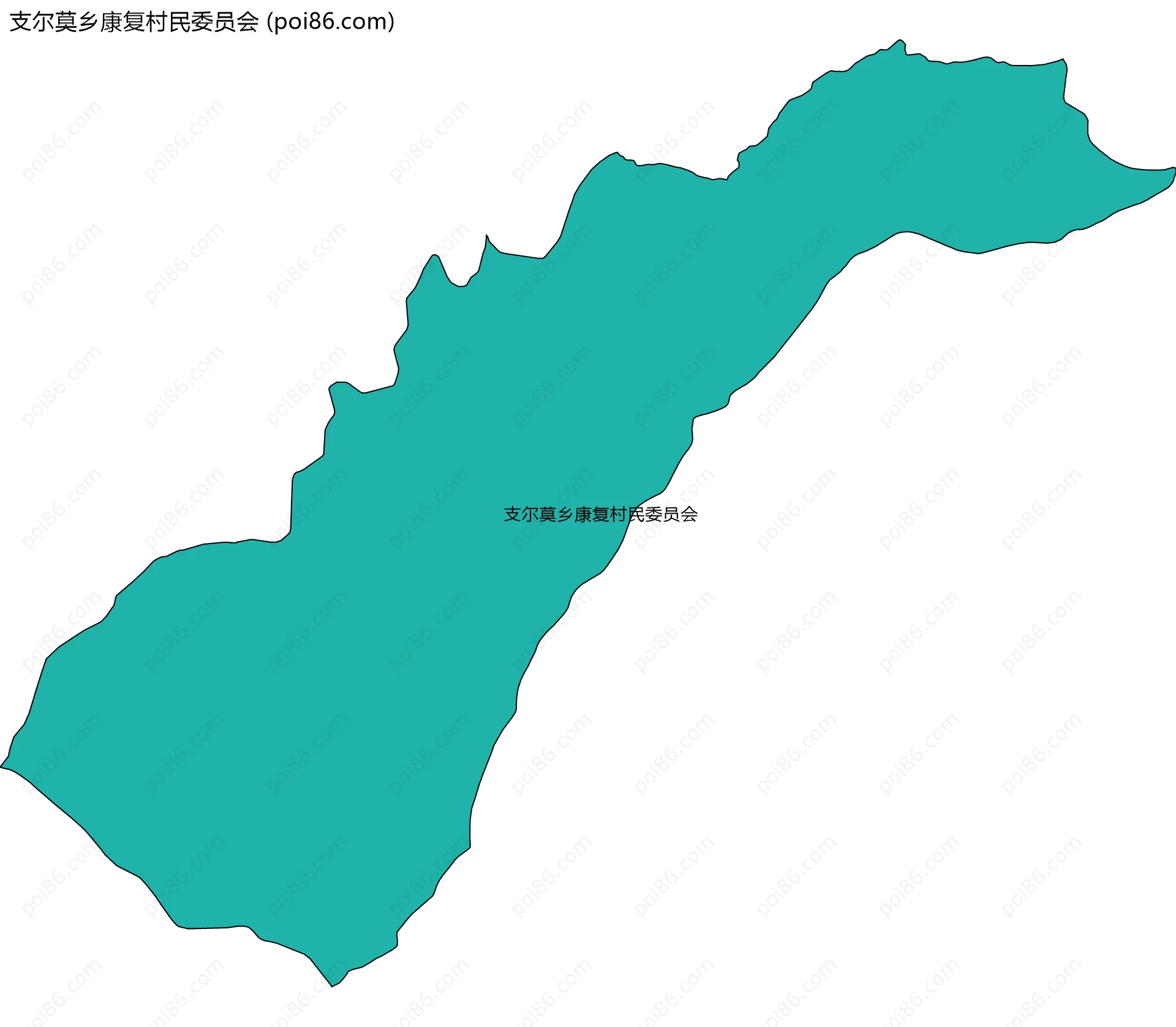 支尔莫乡康复村民委员会边界地图