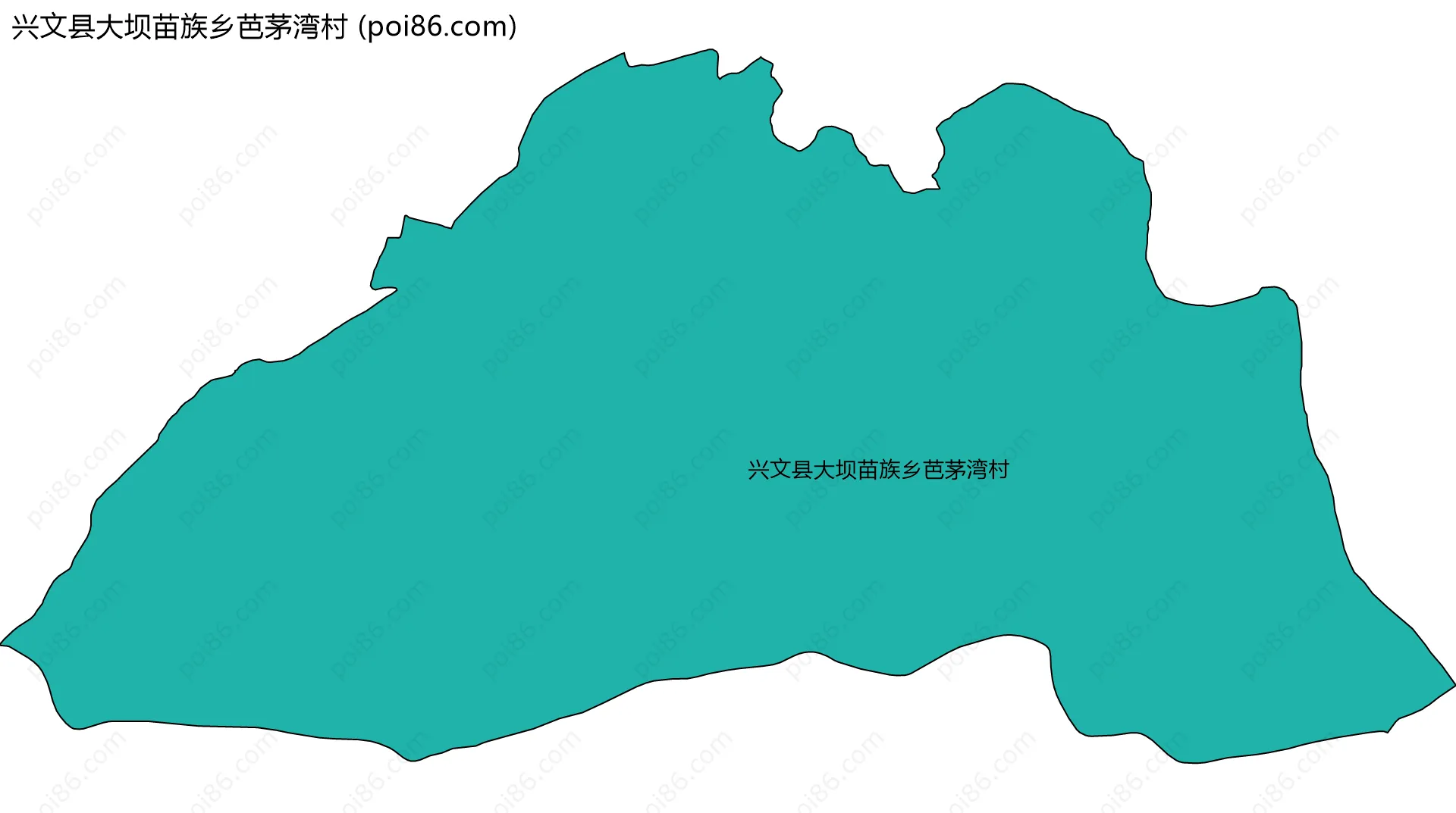 兴文县大坝苗族乡芭茅湾村边界地图