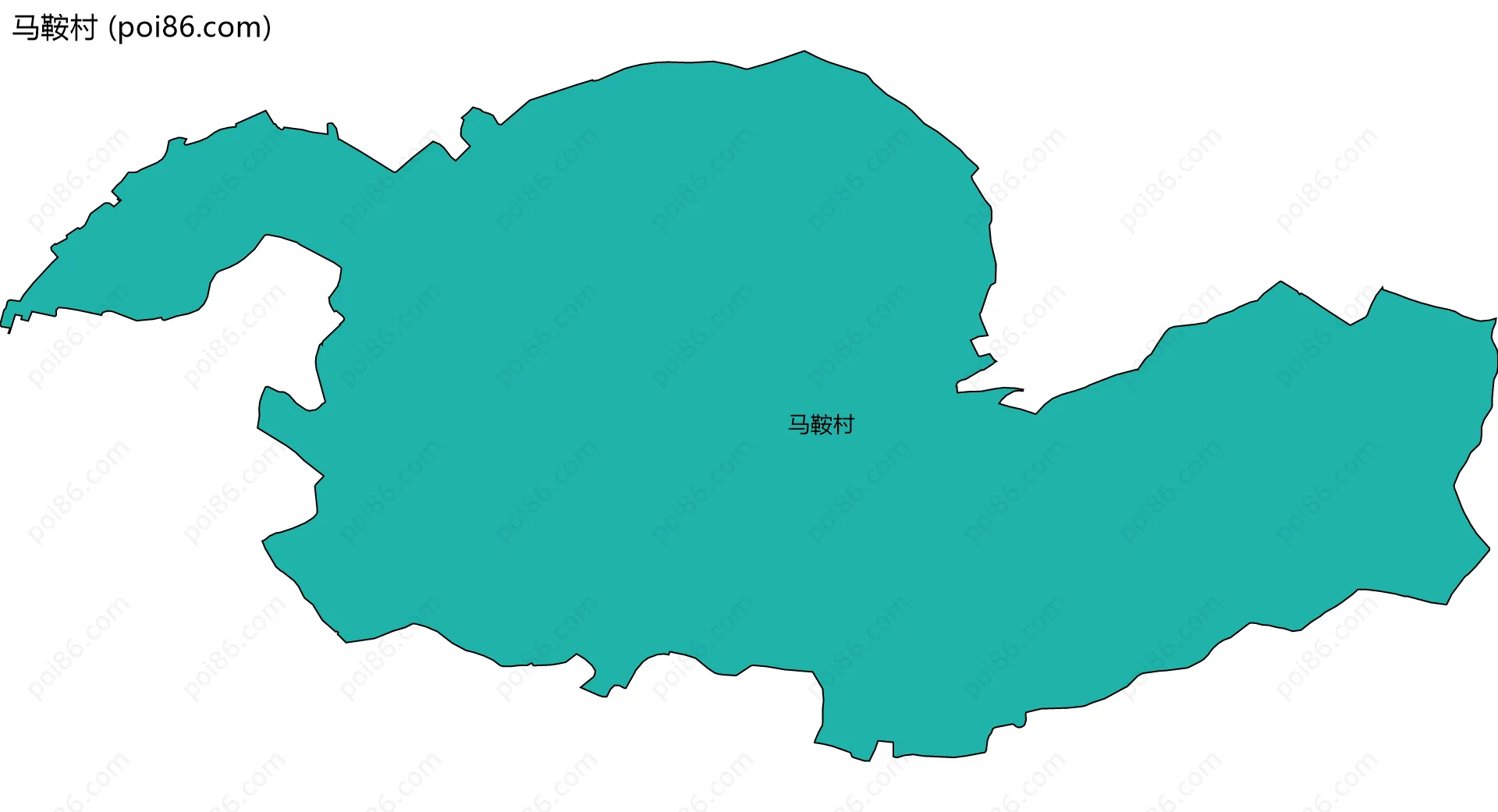 马鞍村边界地图