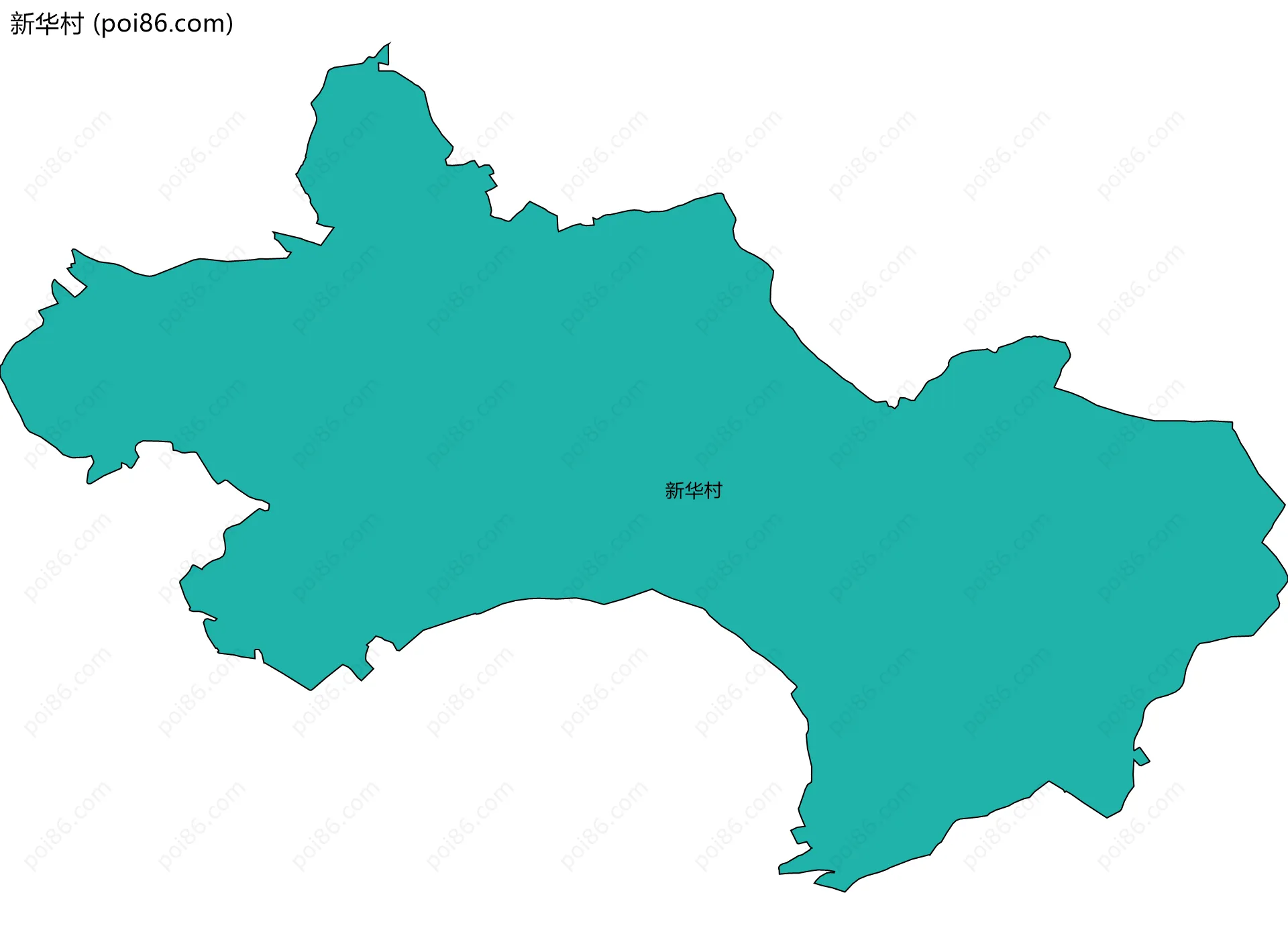 新华村边界地图