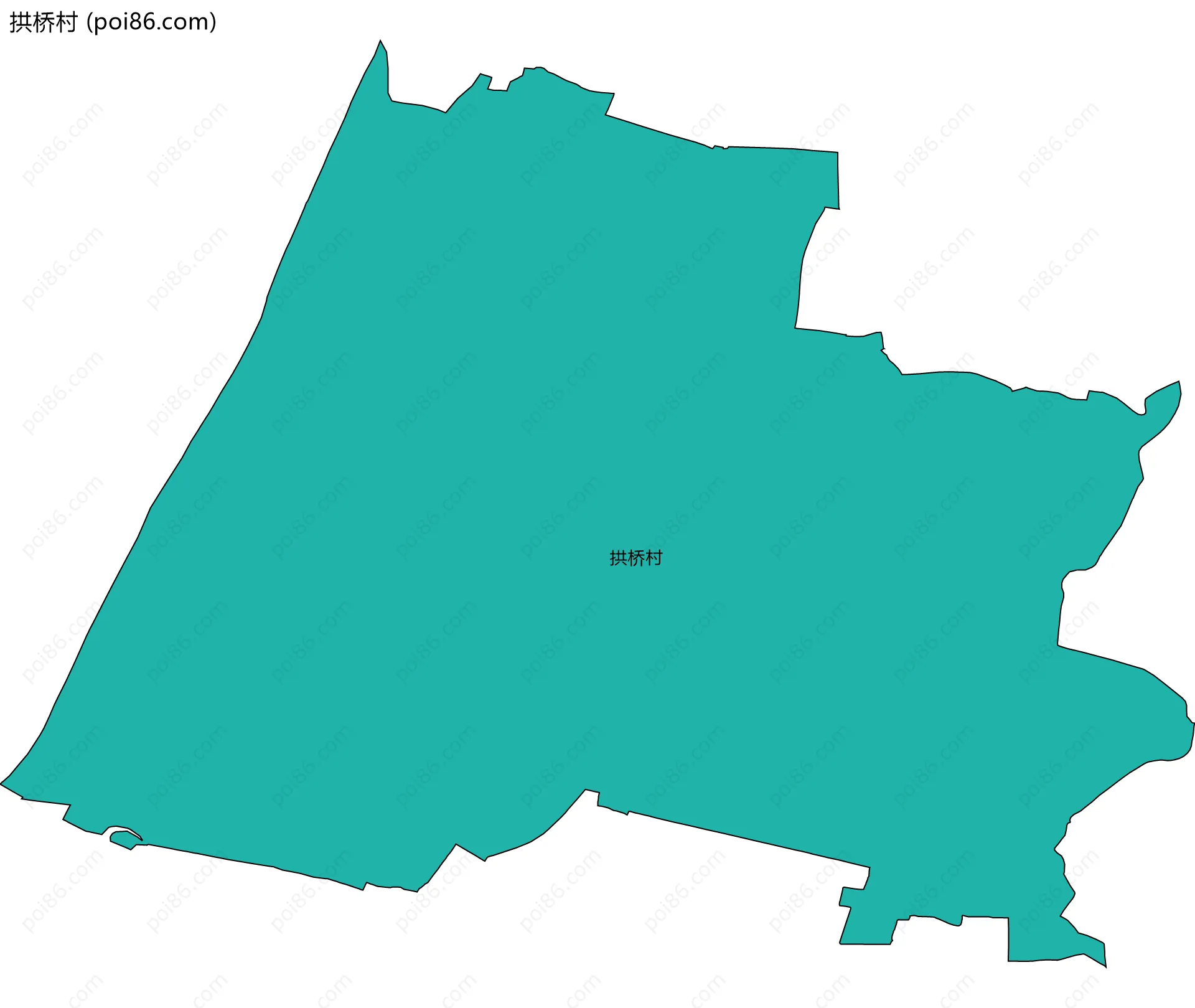 拱桥村边界地图