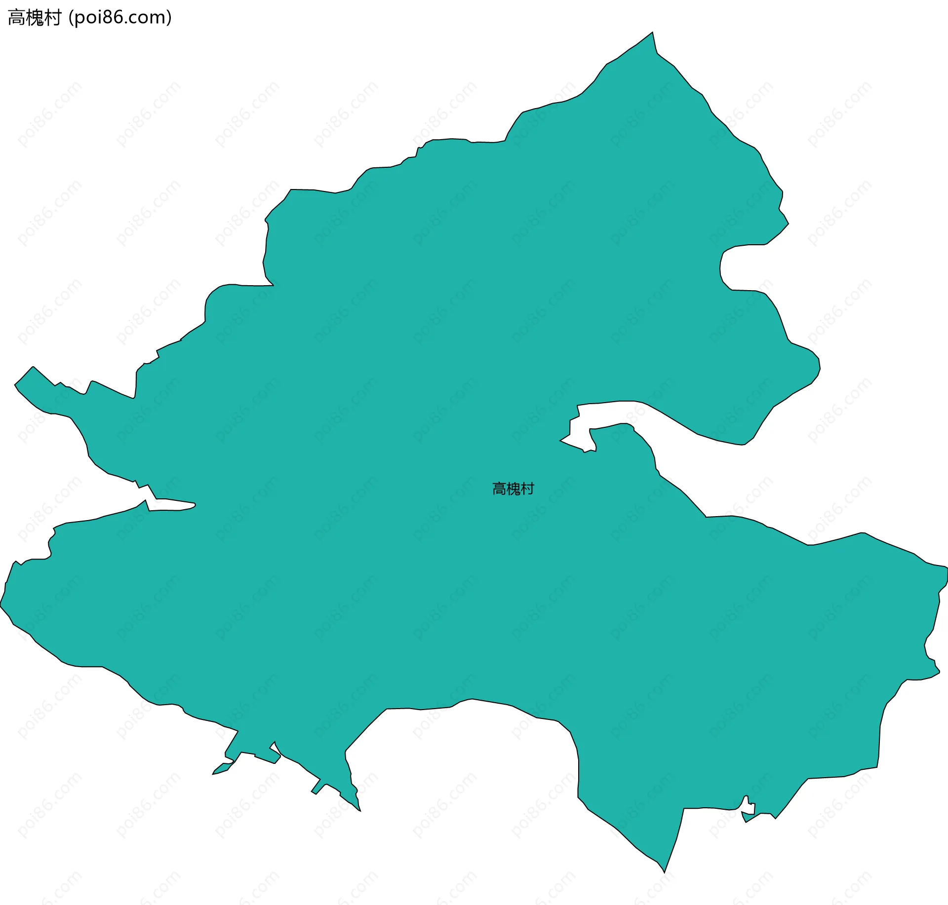 高槐村边界地图