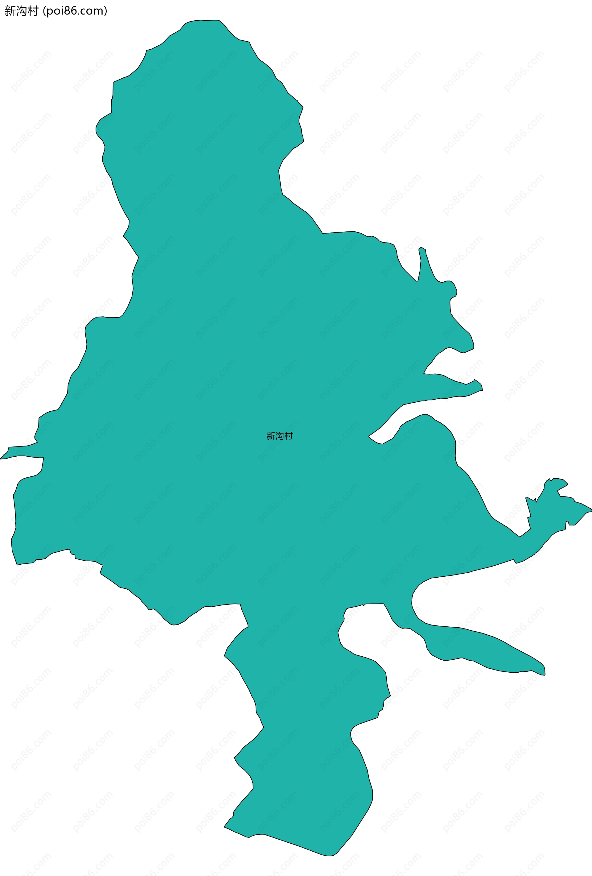 新沟村边界地图