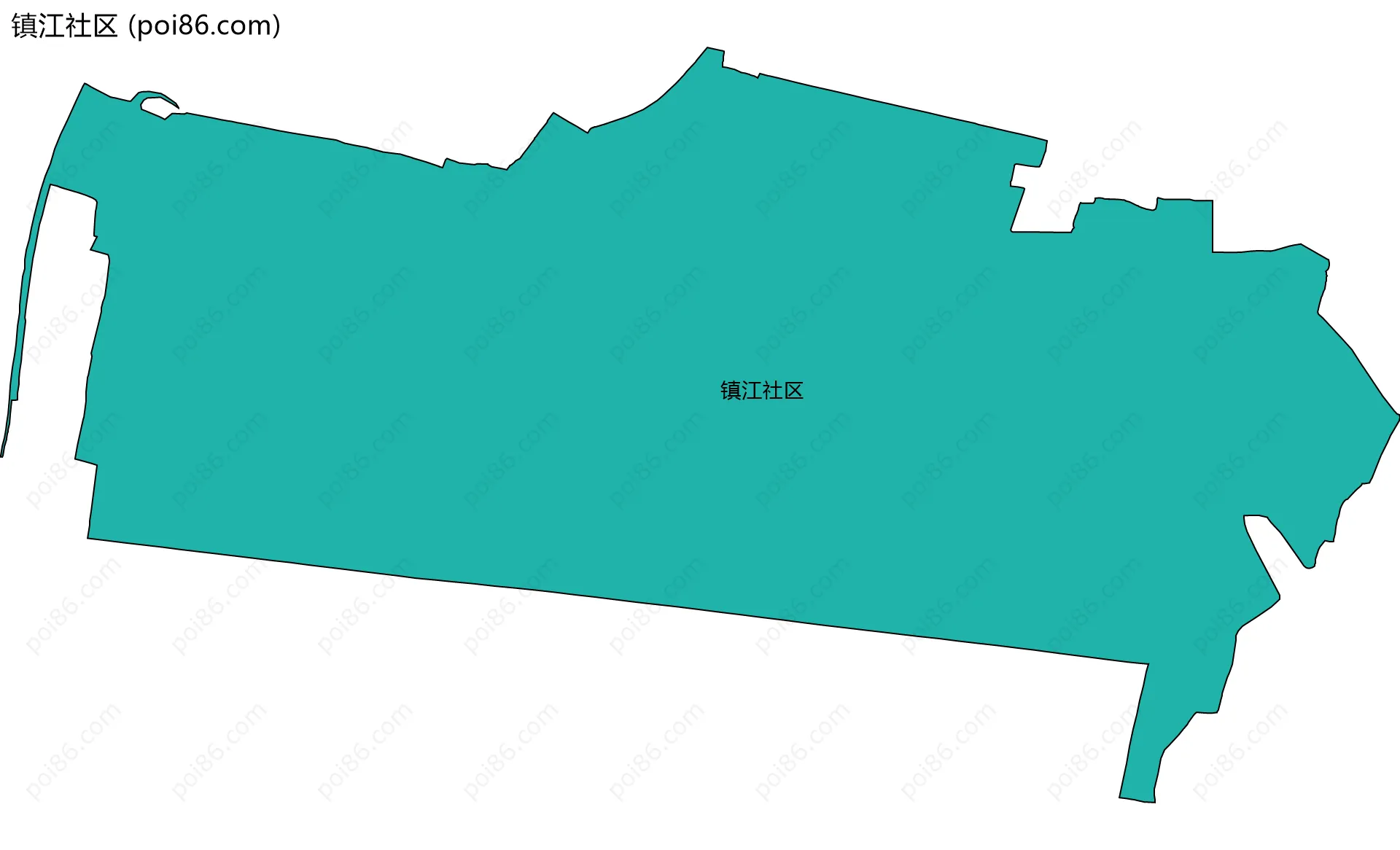 镇江社区边界地图