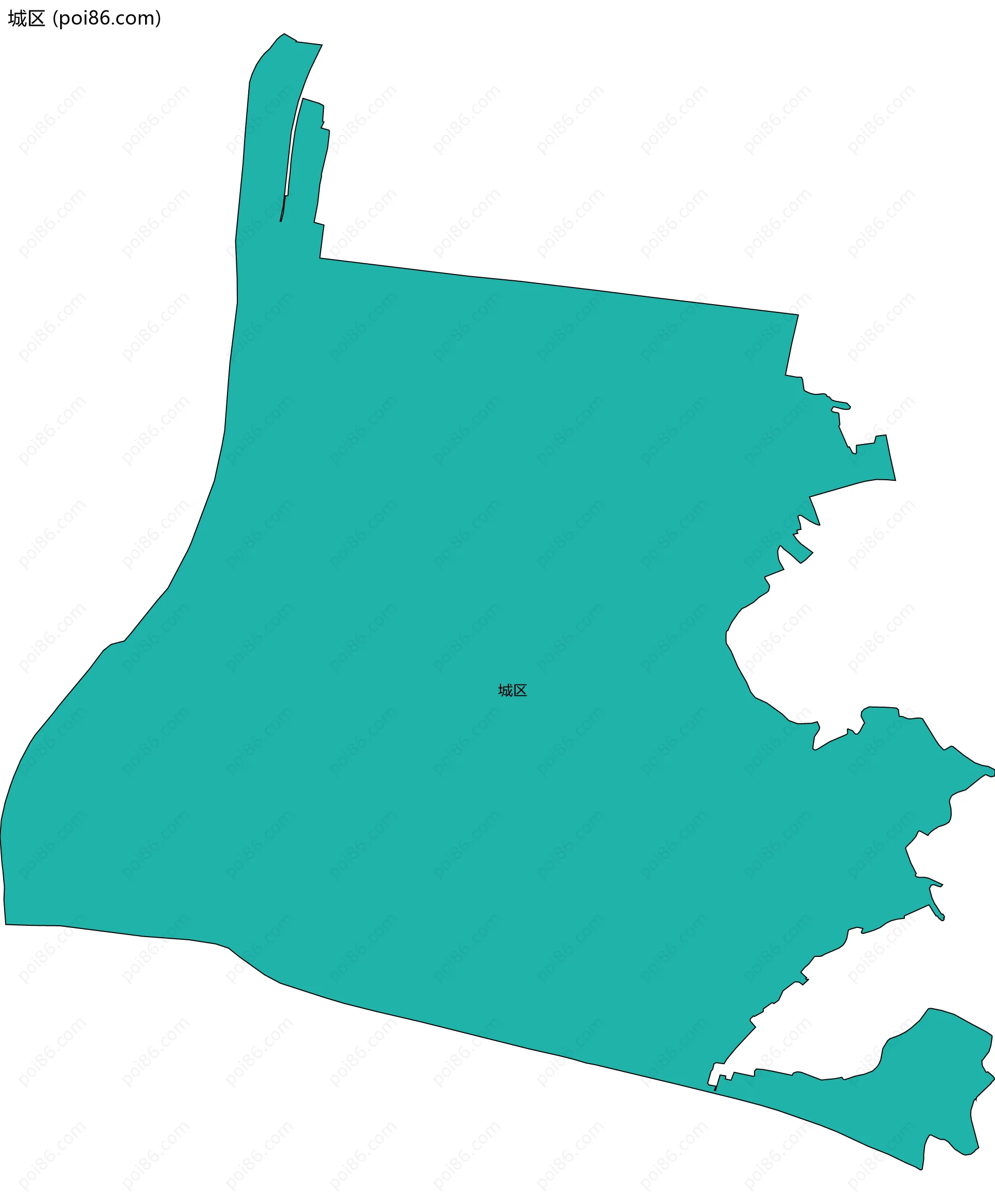 城区边界地图