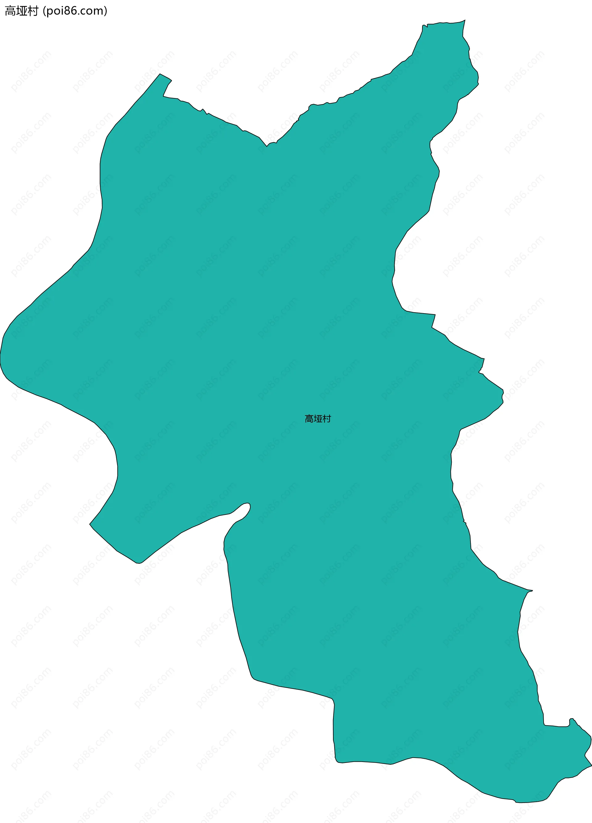 高垭村边界地图