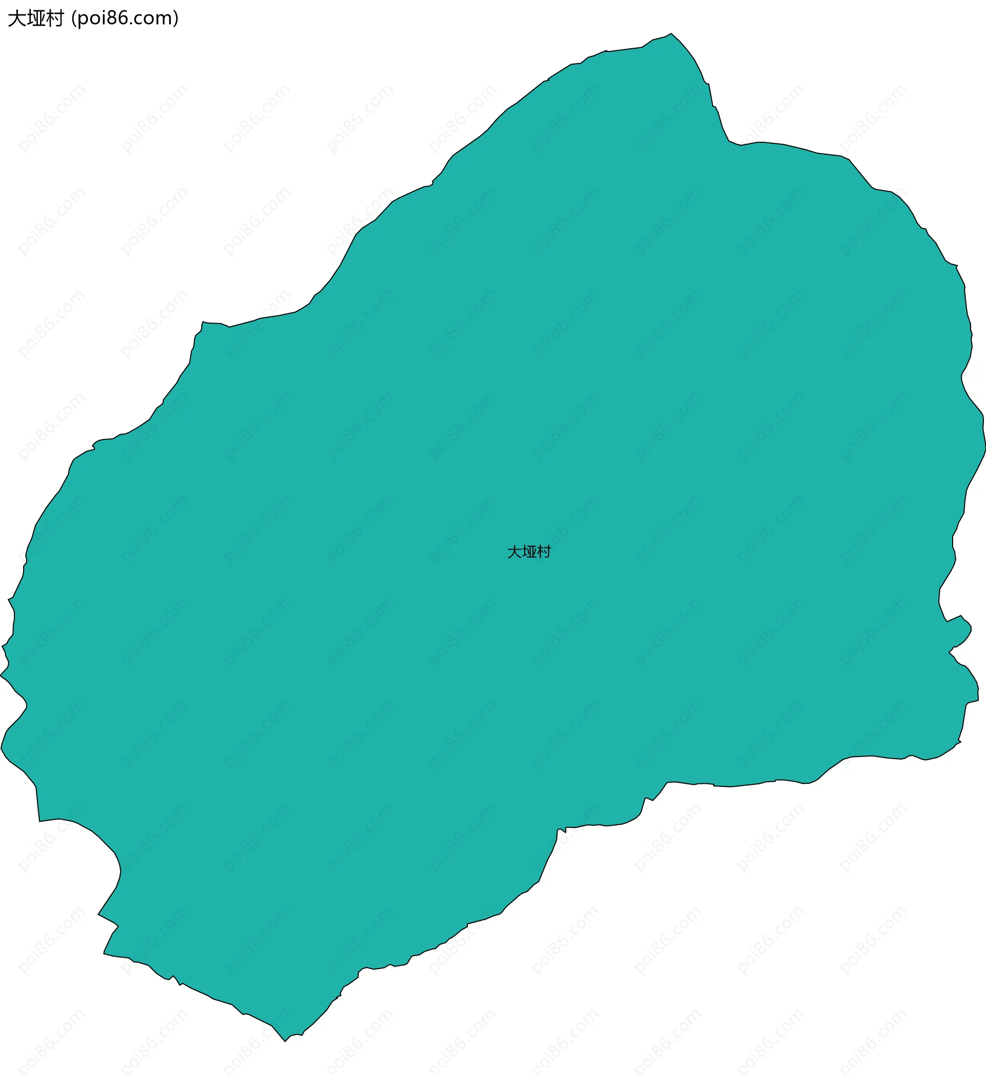 大垭村边界地图